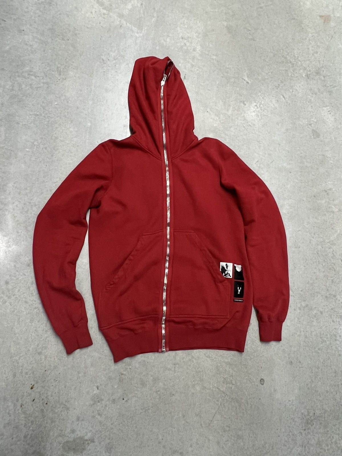 Pre-owned Rick Owens Gimp Hoodie Limited Edition In Red
