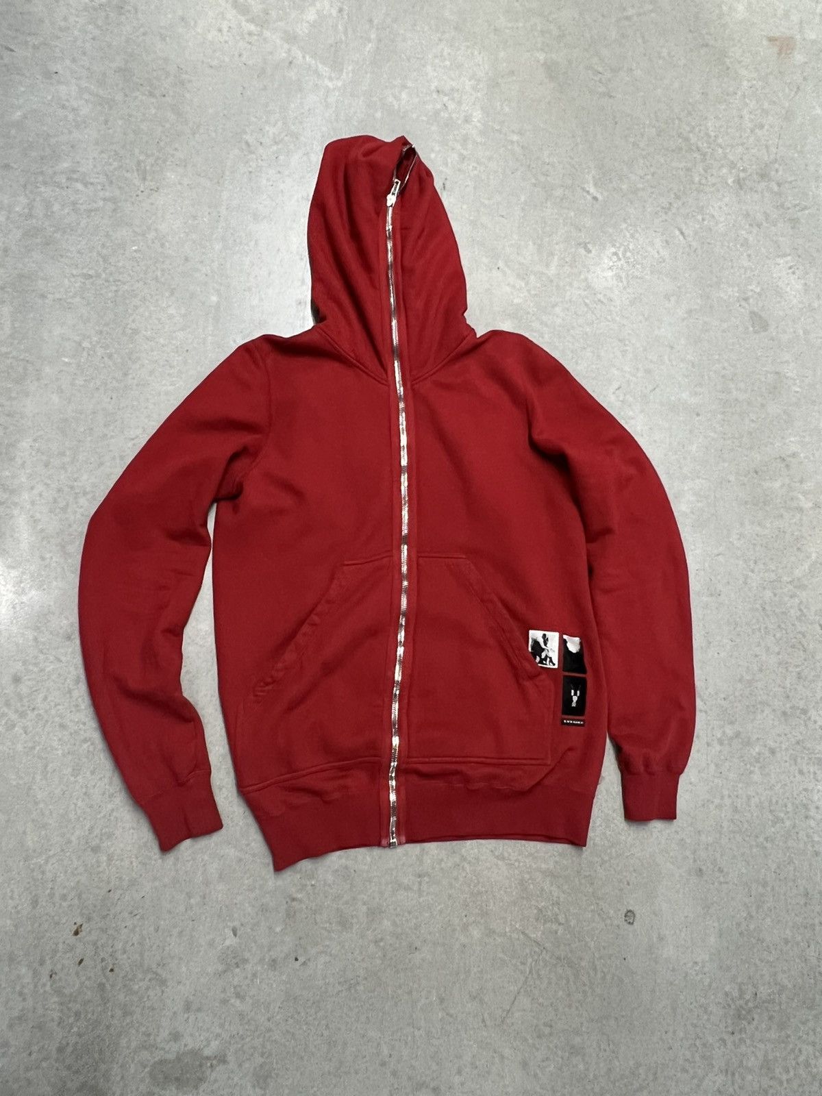 image of Rick Owens Gimp Hoodie Limited Edition in Red, Men's (Size Medium)