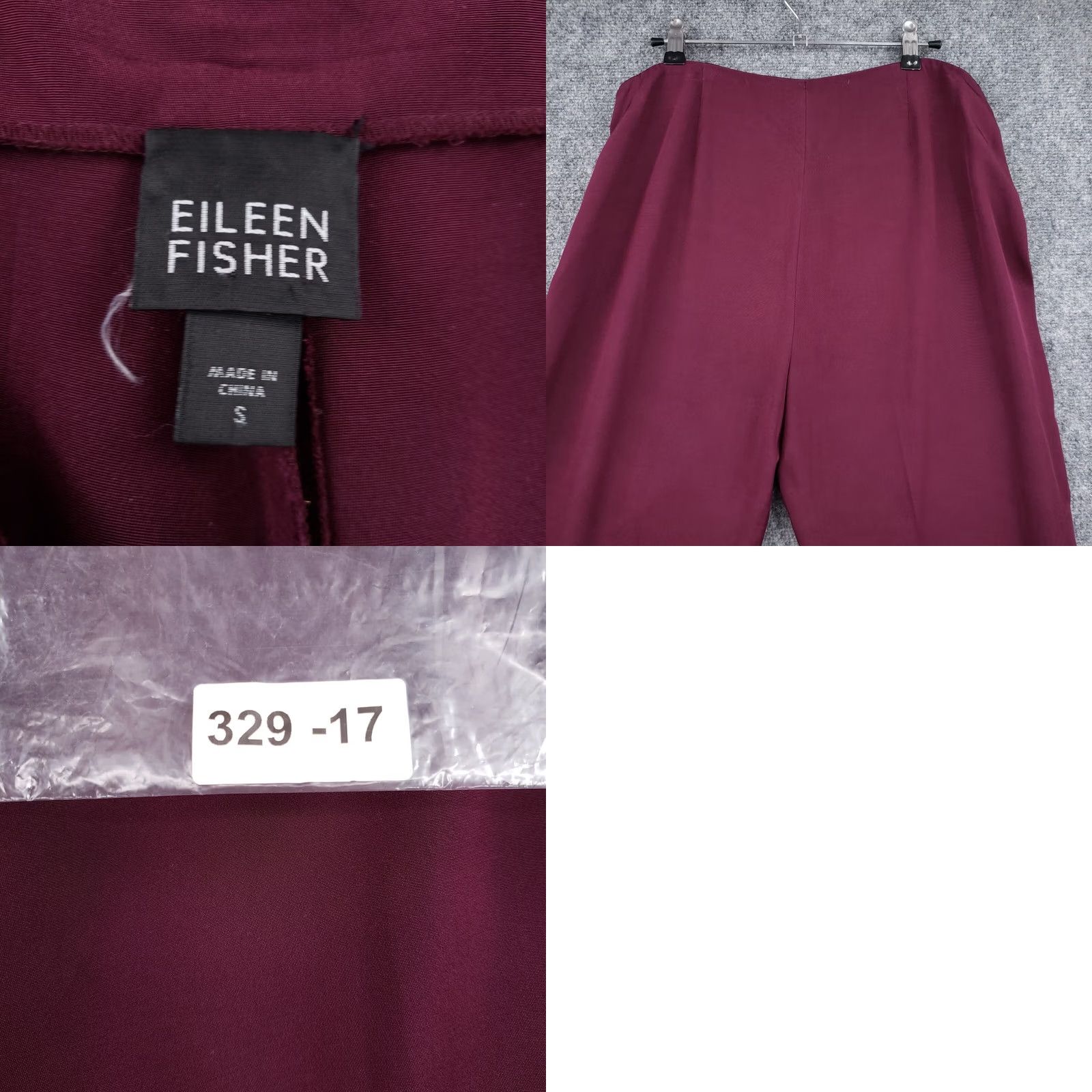 Eileen Fisher Eileen Fisher Pants Womens S Red Wide-Leg Mid Rise Zip Dress Pants Mens Womens Girls? Size 30" / US 8 / IT 44 - 8 Thumbnail