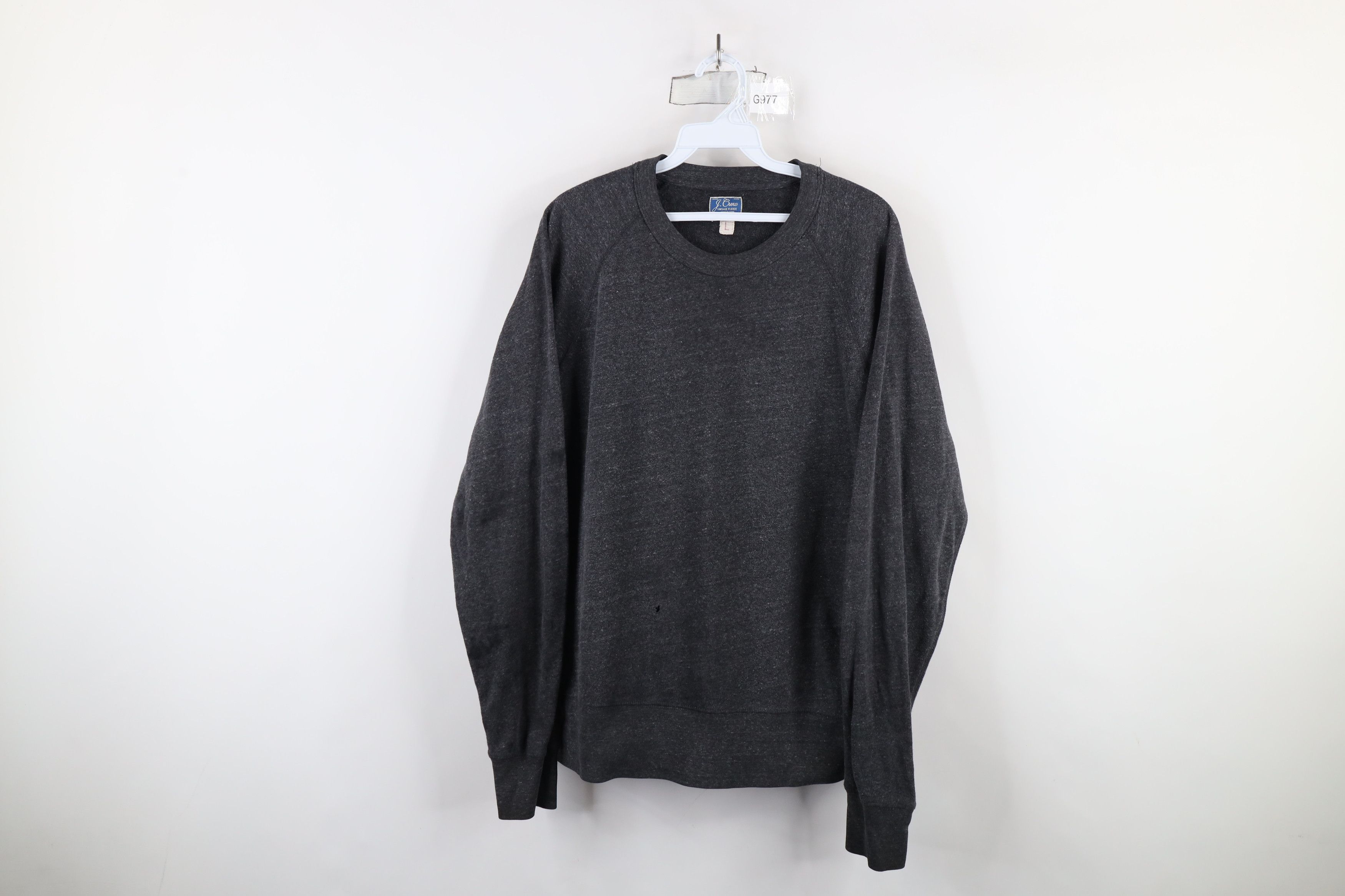 J.Crew × Vintage J Crew Blank Vintage Fleece Crewneck Sweatshirt Gray Size US L / EU 52-54 / 3 - 1 Thumbnail