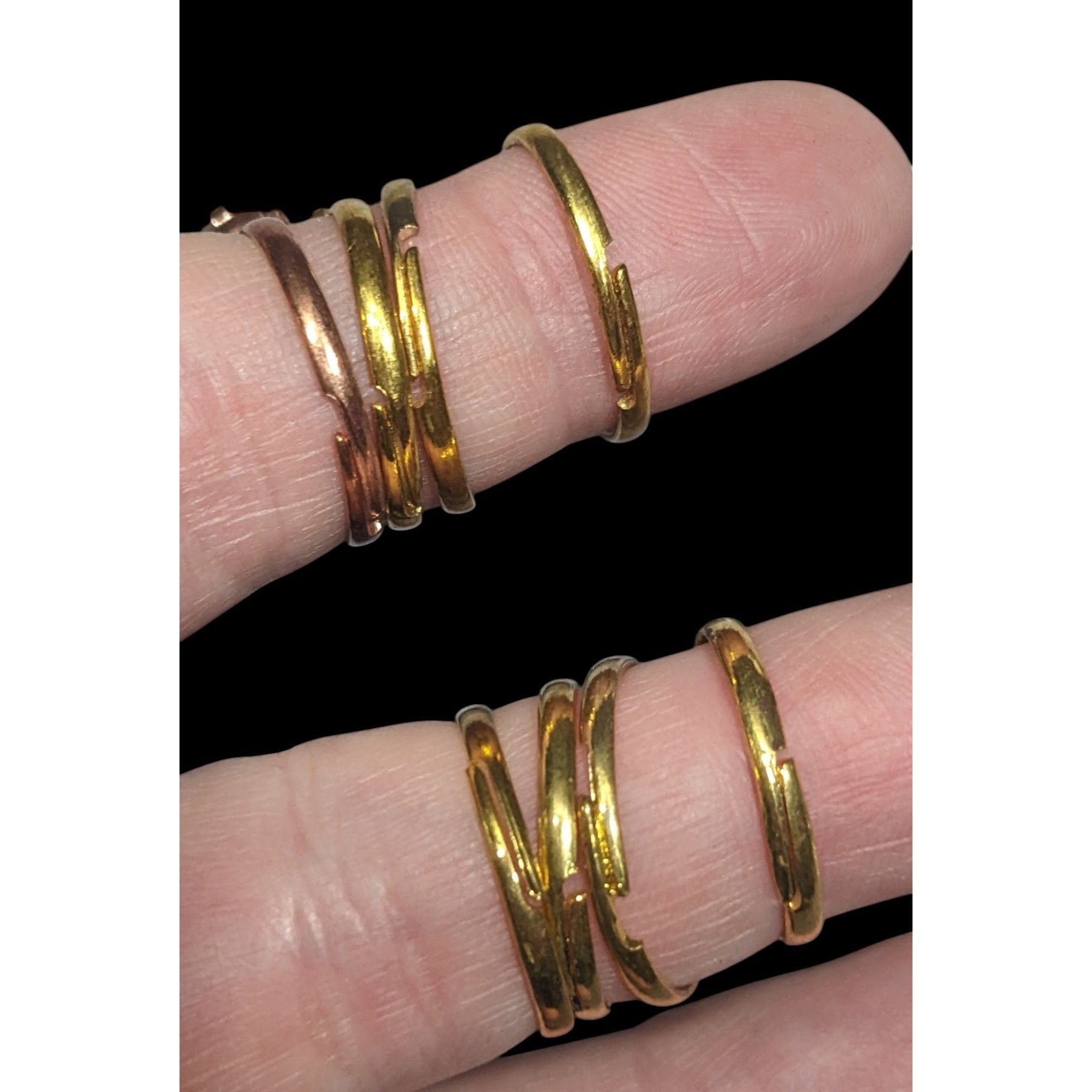Other Casual Adjustable Large Rhinestone Gemmed Rings (8) Size ONE SIZE - 3 Thumbnail