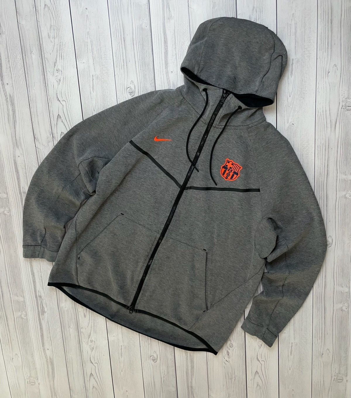 Nike Tech Fleece Barcelona soccer tracksuit size XL grey