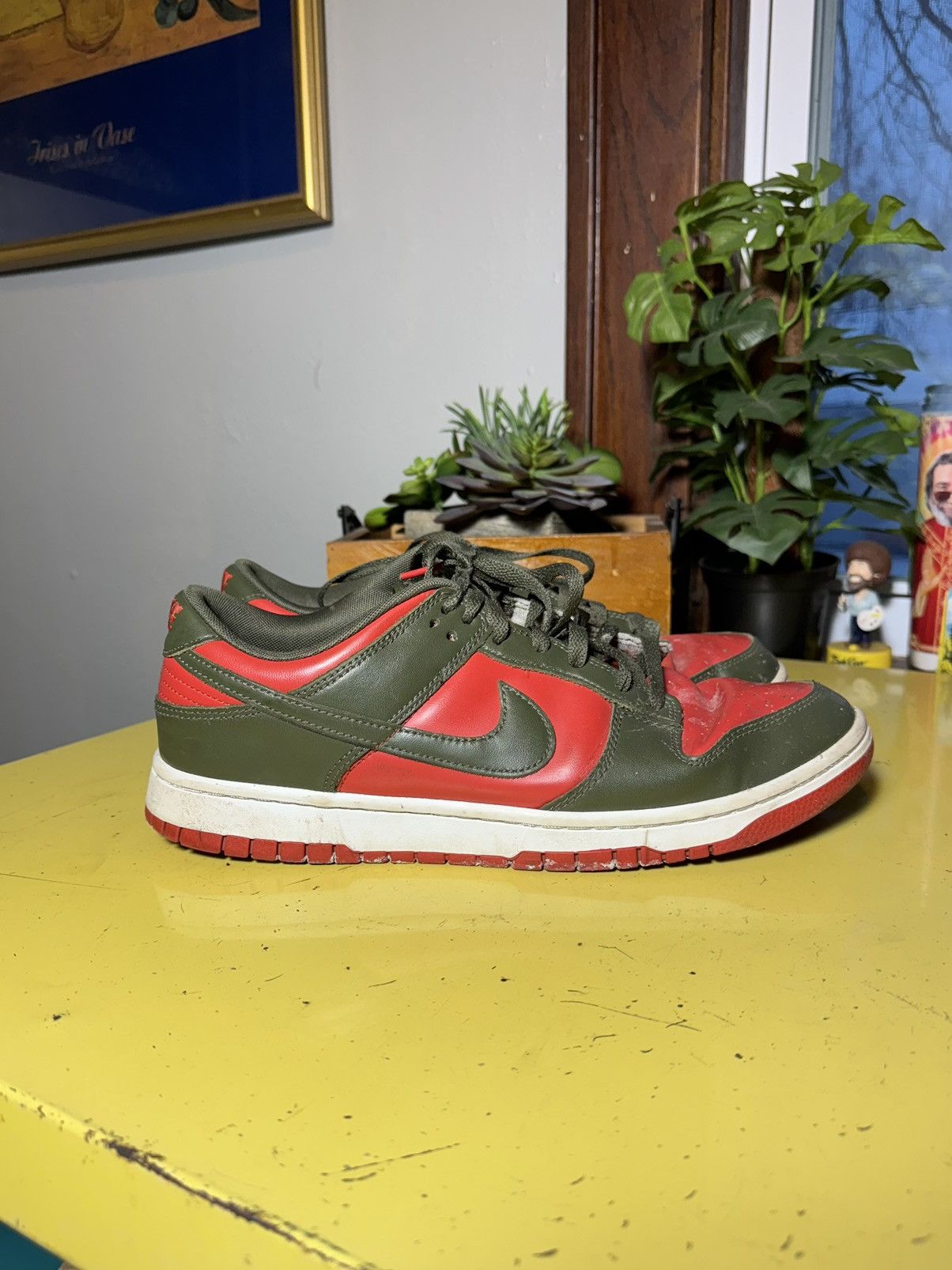 Nike Nike Dunk Low Cargo Khaki Mystic Red Men's Size 11 Size US 11 / EU 44 - 1 Thumbnail