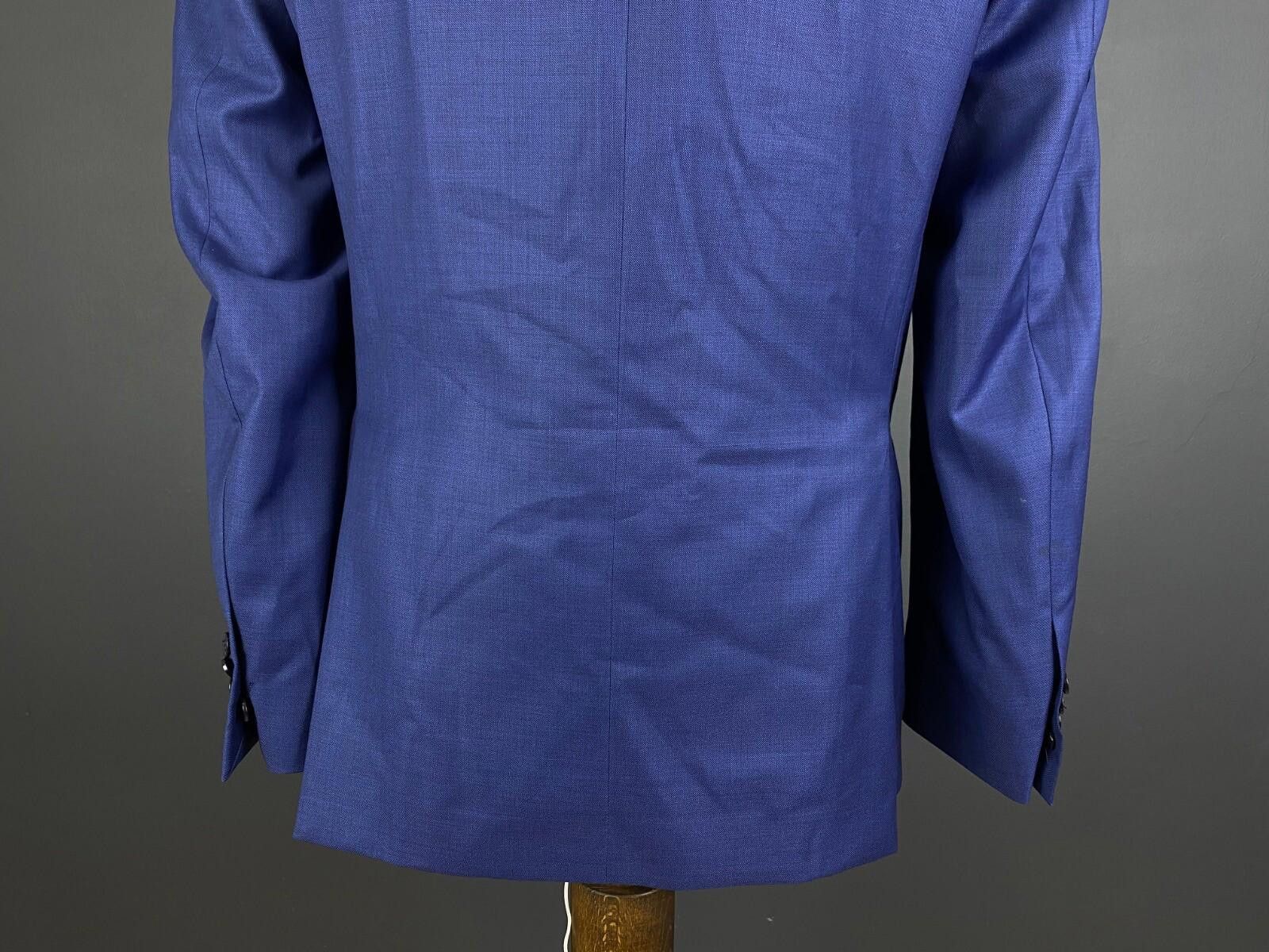 Designer Boggi Milano Icons Blue Wool Two Button Size EU 48 US 38 M Size 40R - 8 Thumbnail