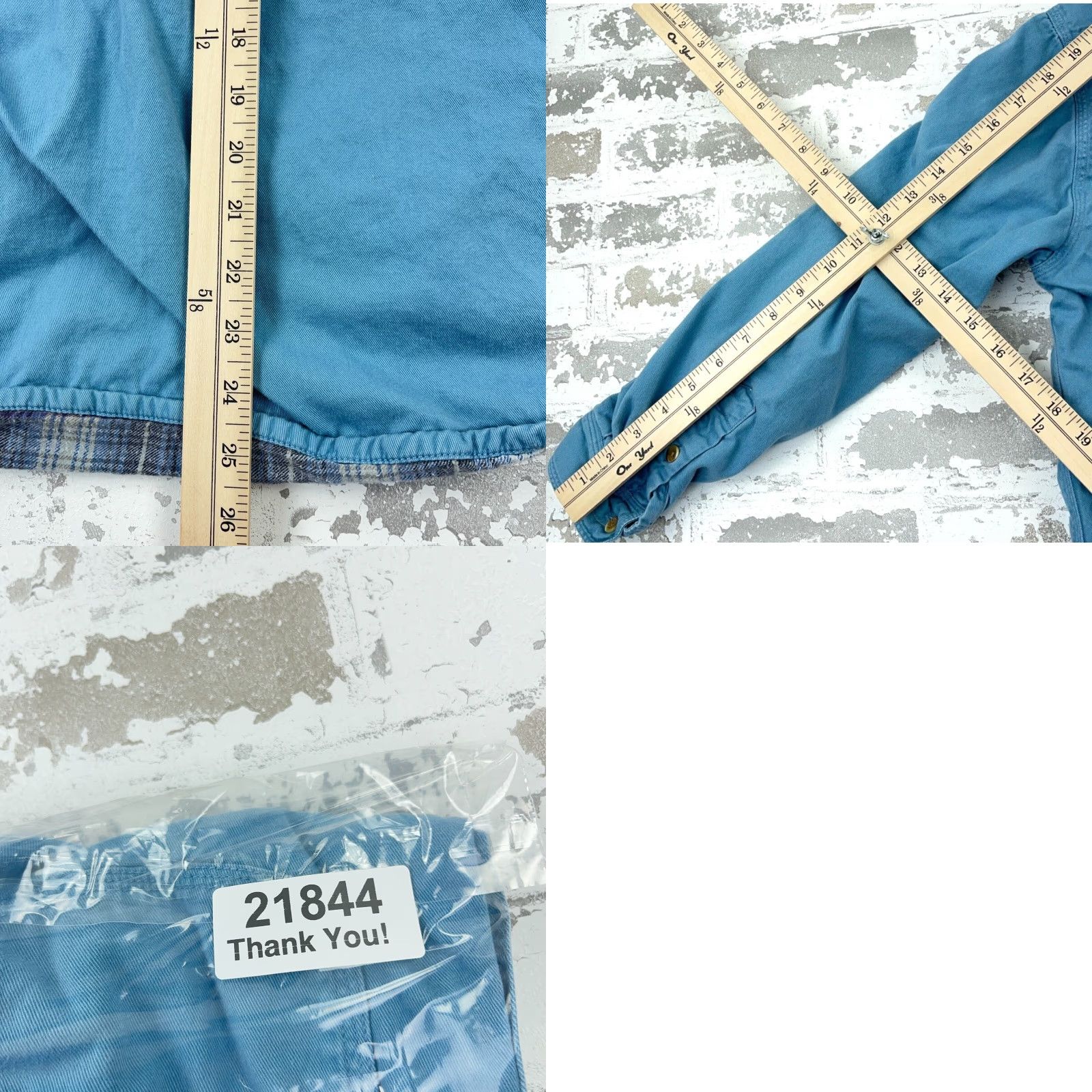 Vintage Cabela's Shacket Women Medium Blue Twill Flannel Shirt Jacket Camp Work Pockets Size M / US 6-8 / IT 42-44 - 8 Thumbnail