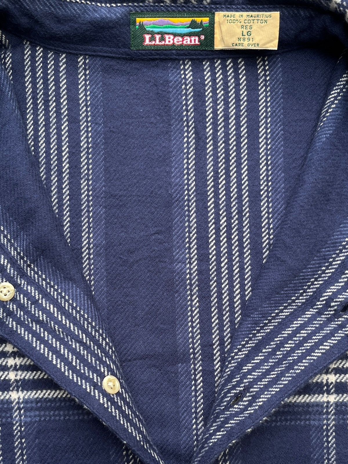 L.L. Bean 1990’s Vintage LL Bean Half Button Plaid Heavy Wool Size US L / EU 52-54 / 3 - 3 Thumbnail