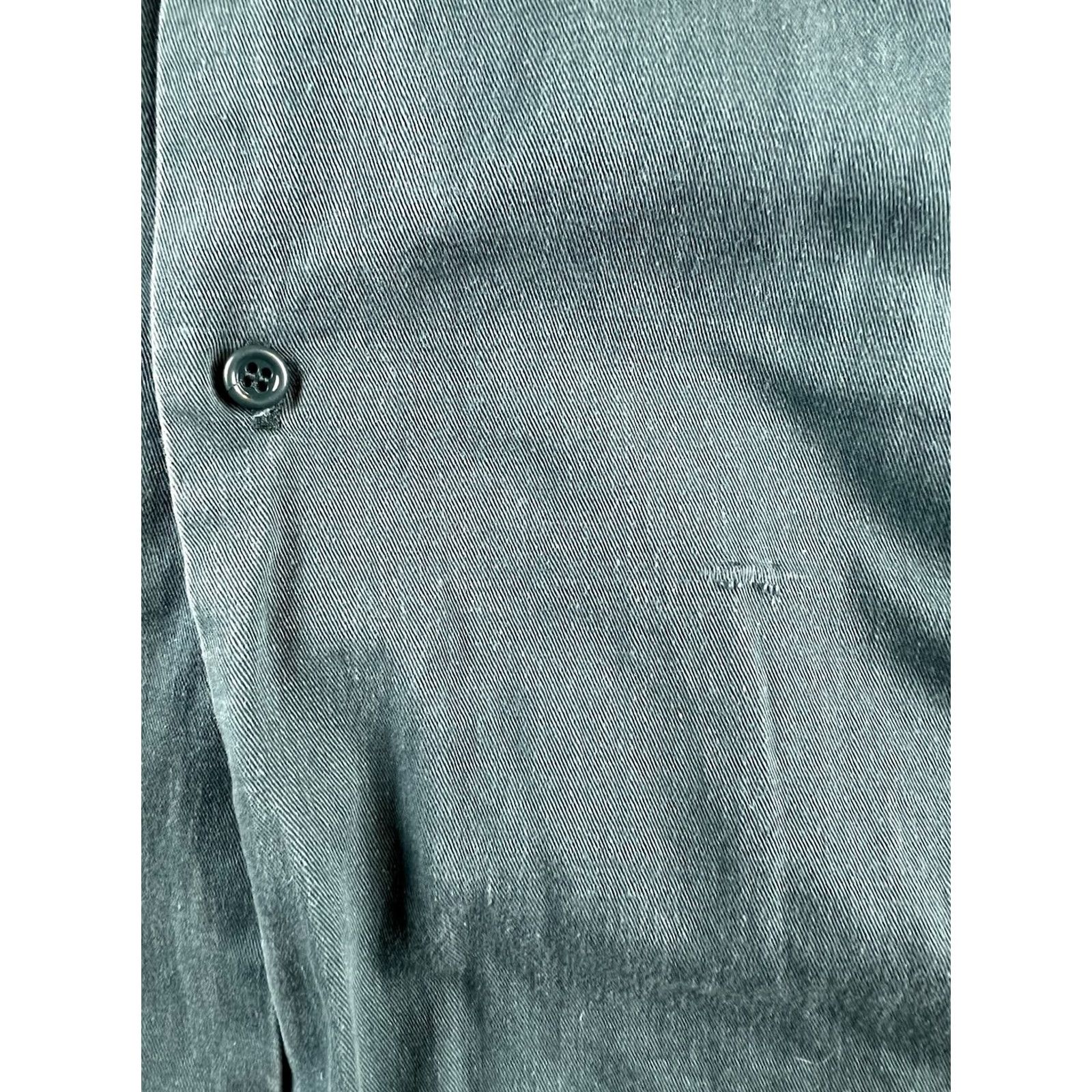 JCPenney VINTAGE JC PENNEY Work Shirt Men’s L Green 70s 80s Rugged Button-Up Collared Long Sleeve Pocketed Cotton Shirt Mens Size US L / EU 52-54 / 3 - 6 Thumbnail