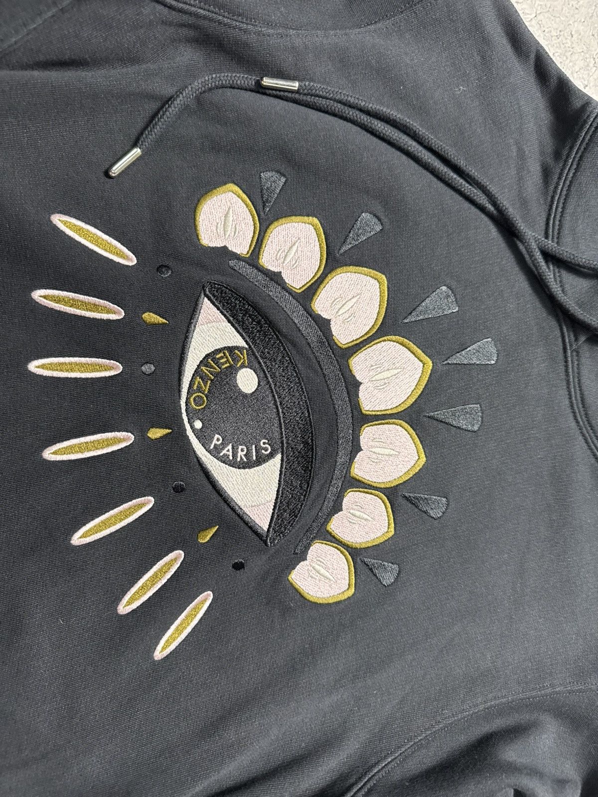 Kenzo Kenzo Eye Luxury Hoodie Big Logo Black Size S Size US S / EU 44-46 / 1 - 5 Thumbnail