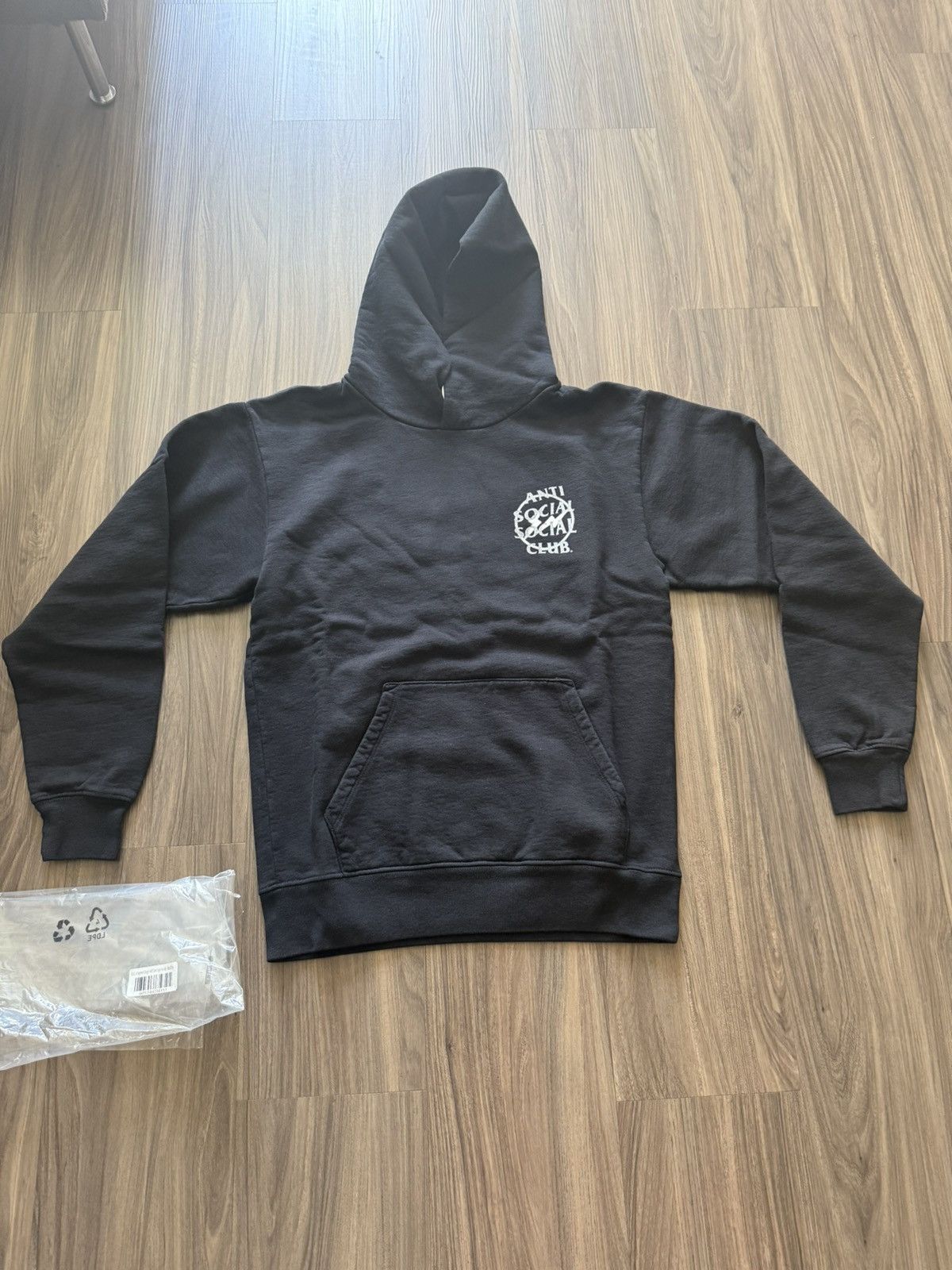 Anti Social Social Club x Fragment Hoodie Black Grey S