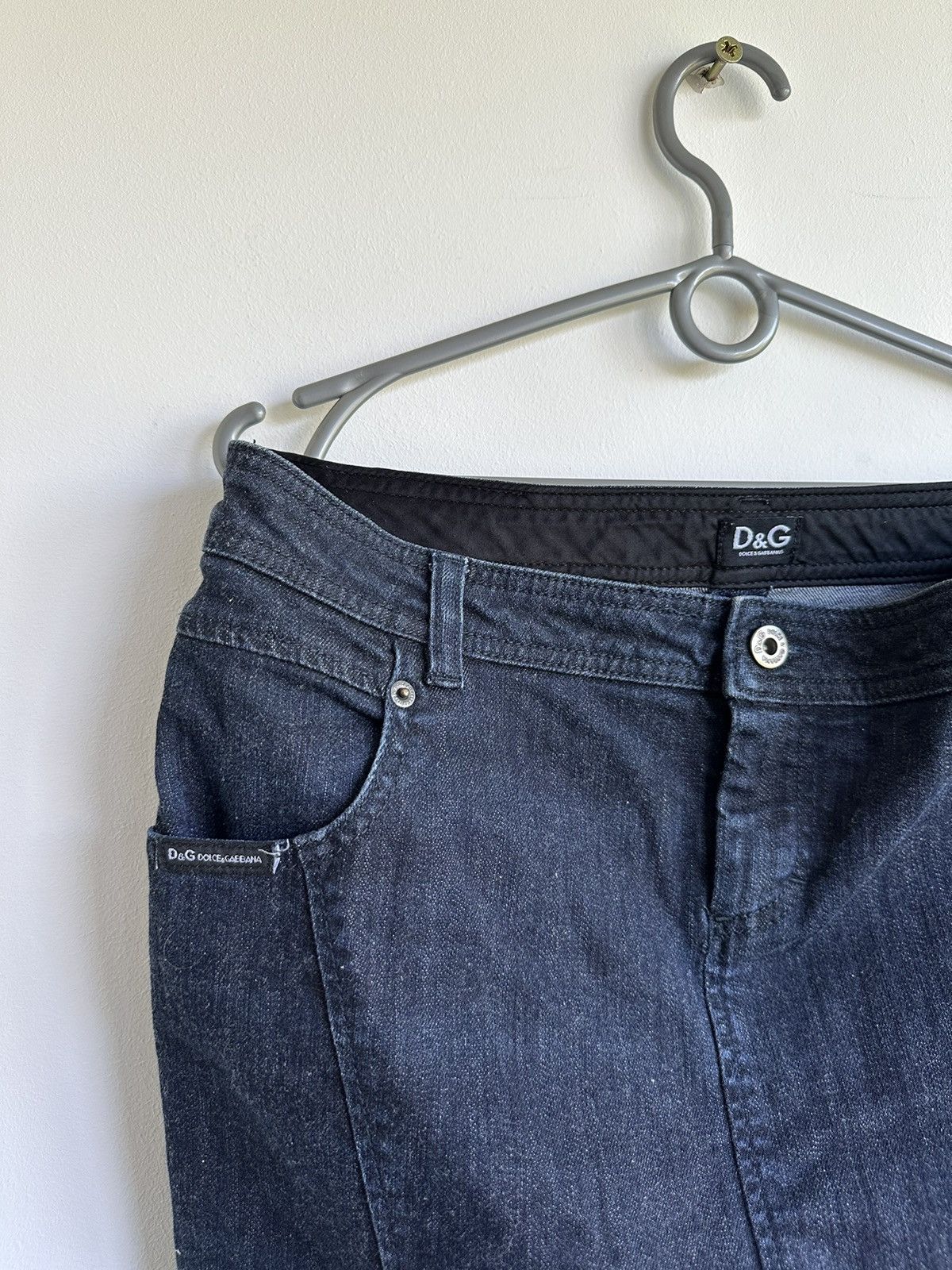 Dolce & Gabbana Vintage Dolce & Gabbana Denim Knee Length Skirt Blue Size 29 Size 29" - 4 Thumbnail