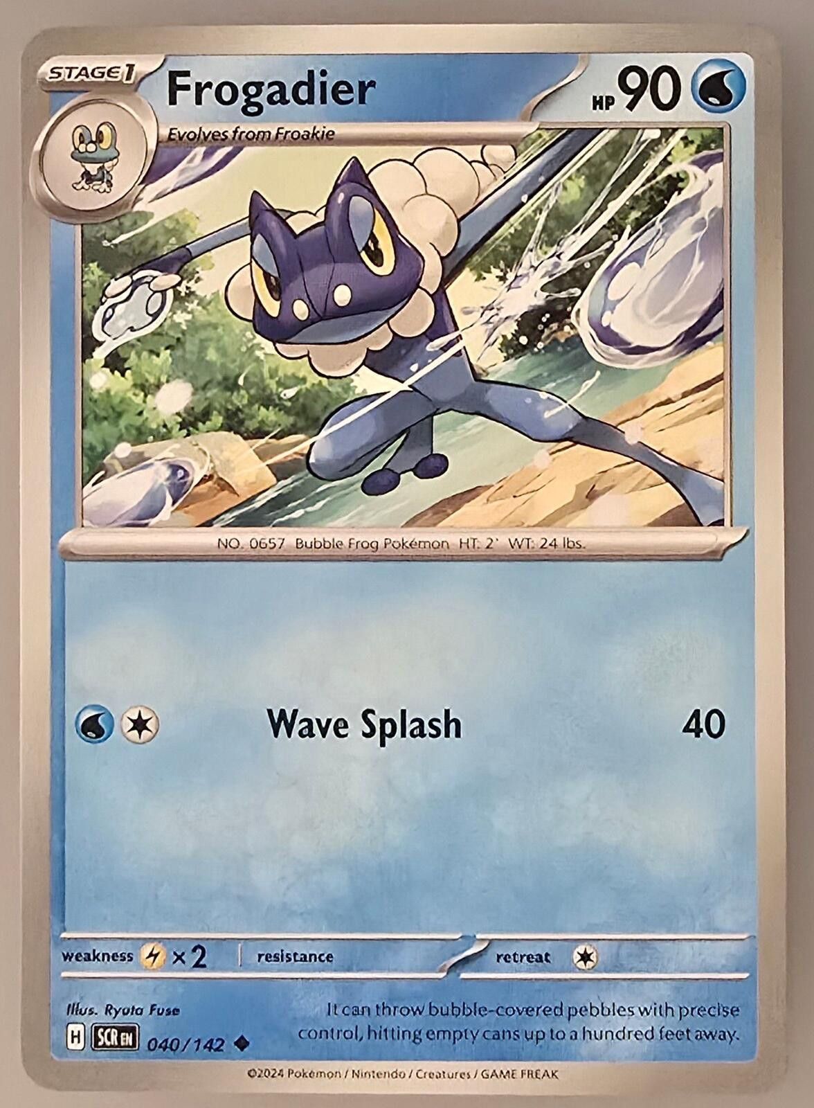Pokemon Frogadier Pokémon card from the SV07: Stellar Crown Size ONE SIZE - 1 Thumbnail