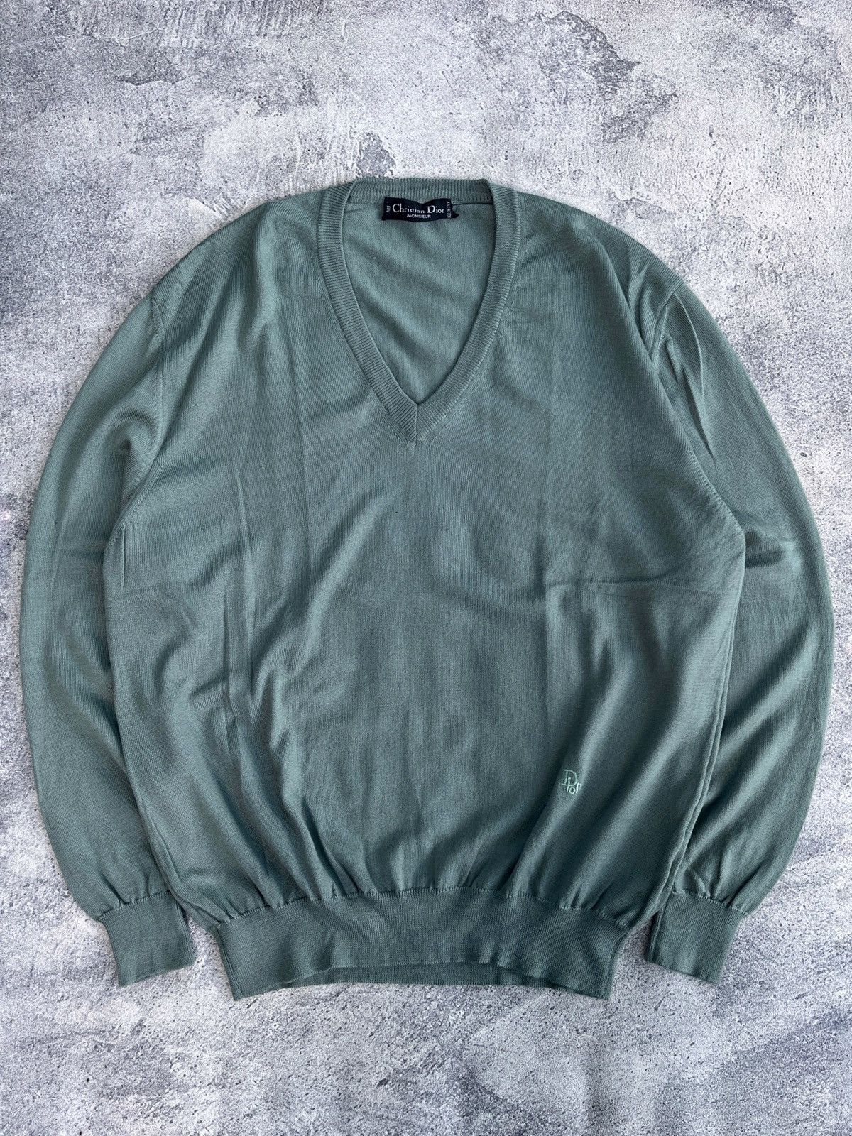 Christian Dior Monsieur 1990’s Christian Dior Monsieur Vneck Knit Size US L / EU 52-54 / 3 - 1 Thumbnail