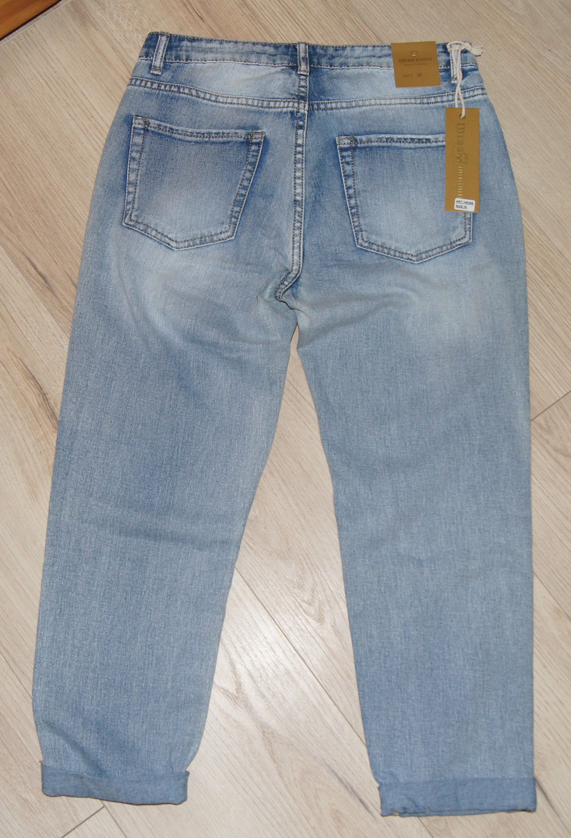 Other Women's distressed jeans Miss Bonbon with holes NEW US 10 M Size 32" / US 10 / IT 46 - 3 Thumbnail