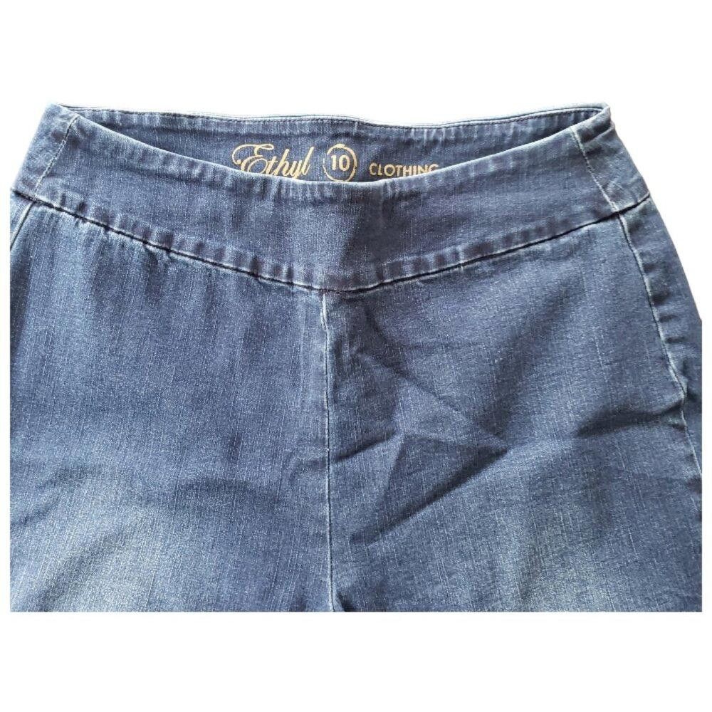 Designer CT711 Ethyl Ladies Blue Denim Cropped Zipped Ankle Jean 10 Size 32" / US 10 / IT 46 - 3 Thumbnail