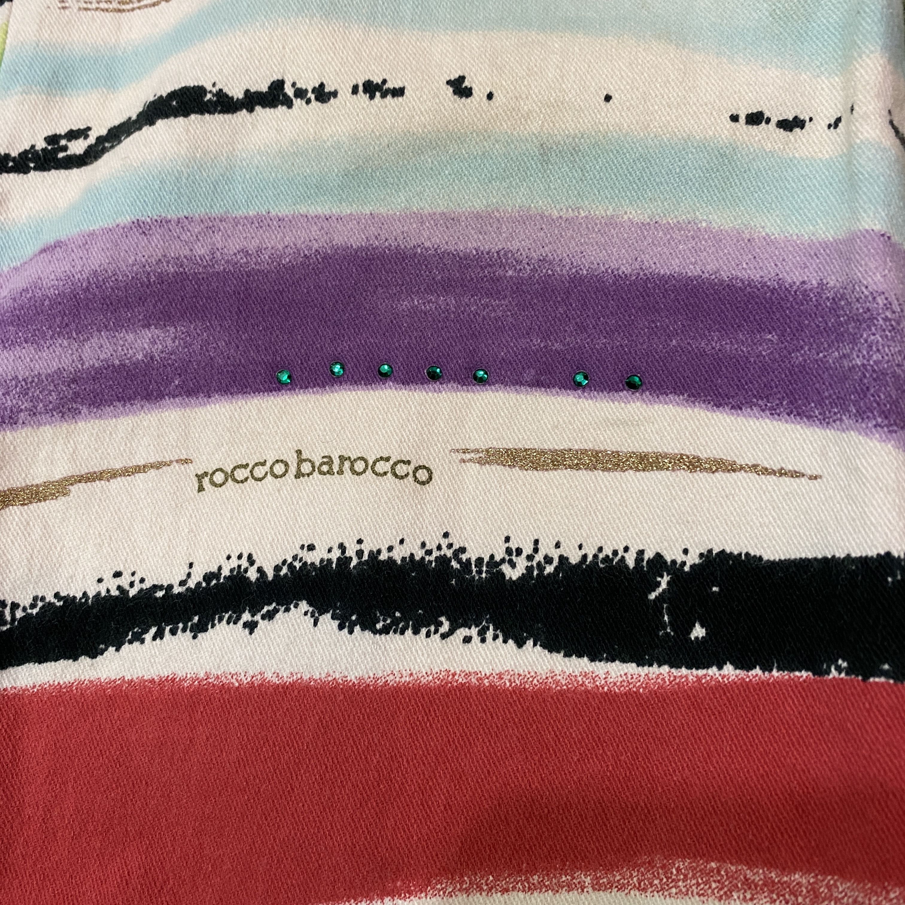 Vintage Roccobarocco y2k deadstock multicolour zebra pants - S Size 28" / US 6 / IT 42 - 5 Thumbnail