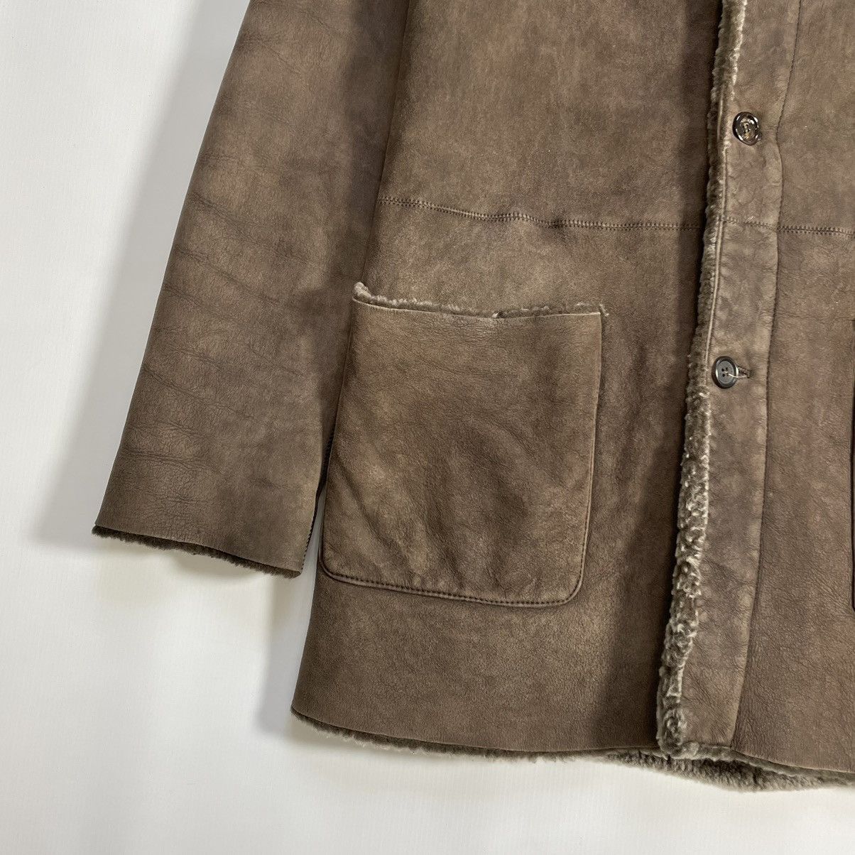 Prada A/W 07 Brown Shearling Overcoat Size US M / EU 48-50 / 2 - 7 Thumbnail