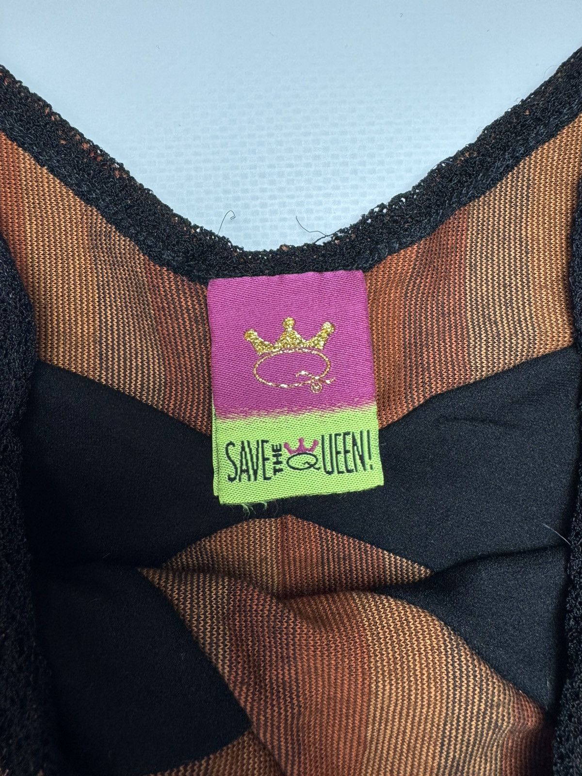 Japanese Brand Save The Queen! Graphic Mesh Layered Maxi Dress - Size L Size L / US 10 / IT 46 - 7 Thumbnail