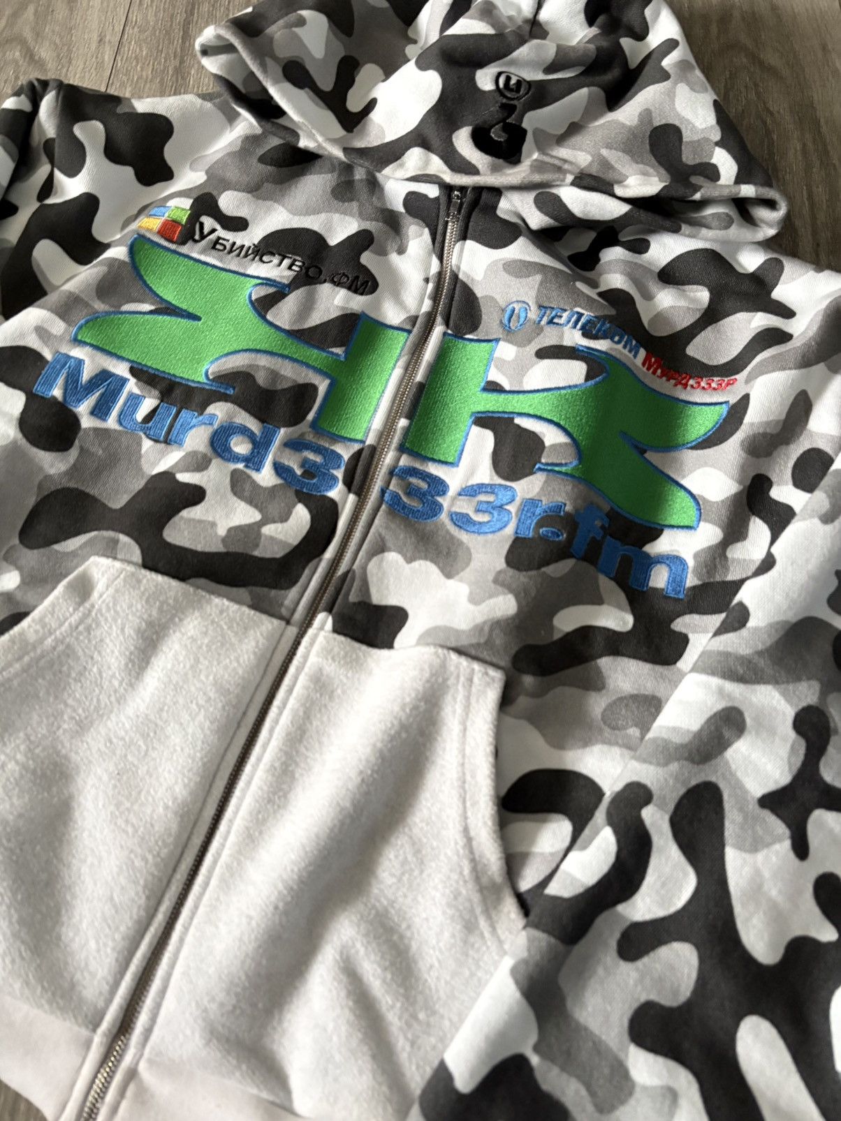 Greedy Unit × murd333r.fm Murd333r fm greedy unit zip hoodie Size US L / EU 52-54 / 3 - 5 Thumbnail
