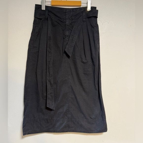 Velvet Velvet by Graham & Spencer Black Midi Skirt Size 4 with Belt Size 25" / US 0 / IT 36 - 2 Thumbnail