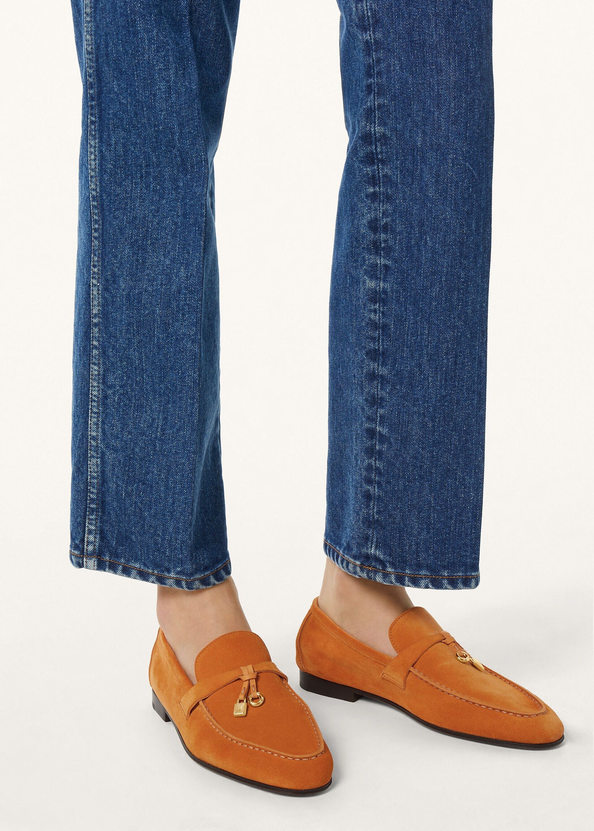 Loro Piana os11x0326 FAQ9903 Joan Loafers in Citrus Orange Size US 9 / IT 39 - 2 Thumbnail