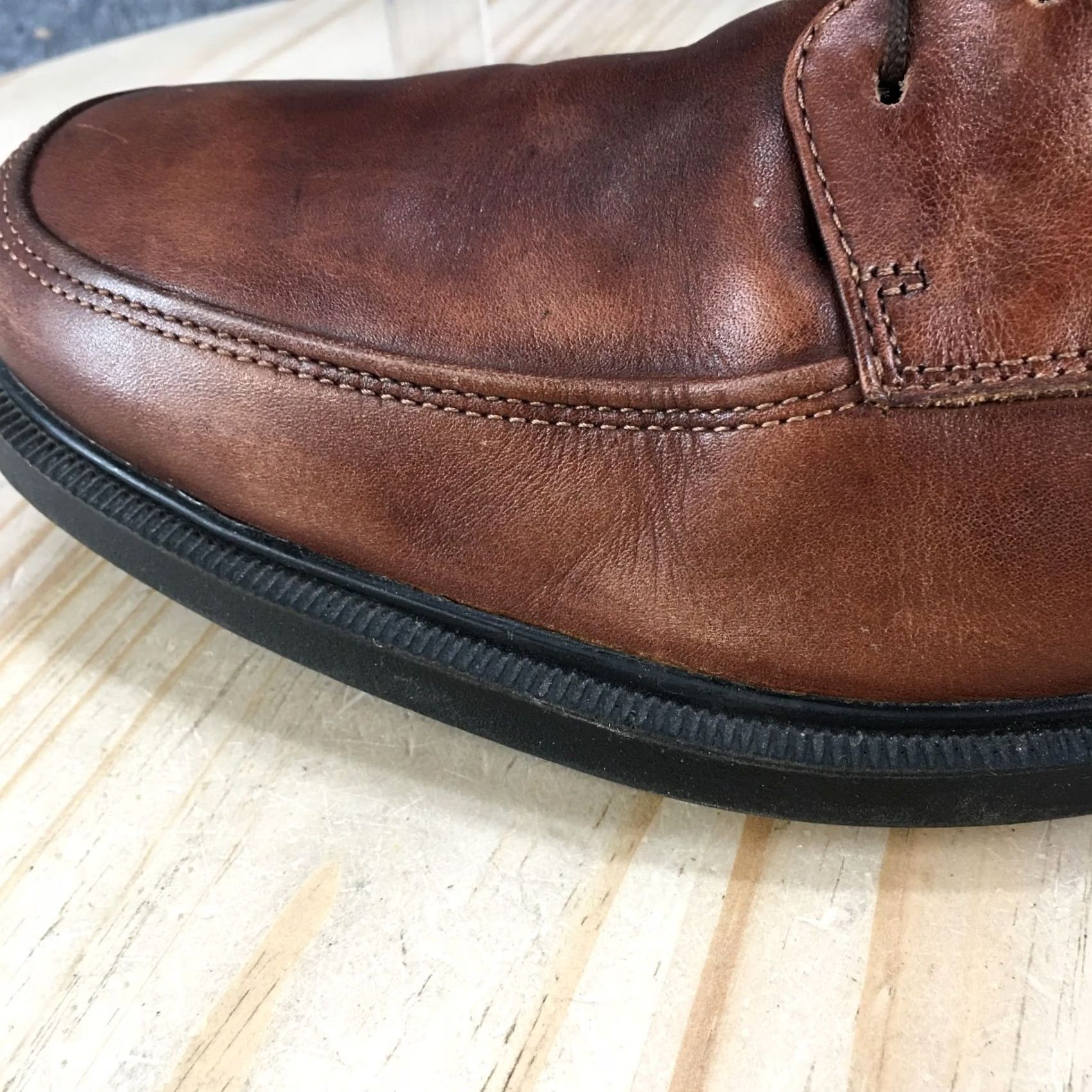 Rockport Rockport Shoes Mens Brown Charles Road Cap Toe Oxford Leather Block V86098 Size ONE SIZE - 4 Thumbnail