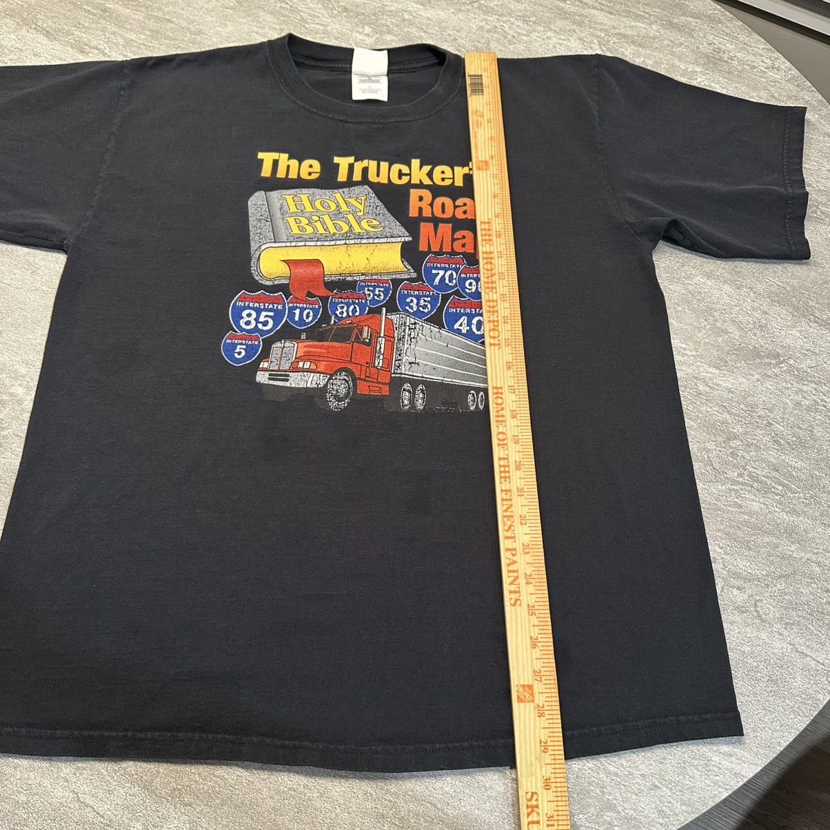 Vintage Vintage 90s Big Rig Truckers Road Map Bible Shirt Interstate Size US XL / EU 56 / 4 - 5 Thumbnail