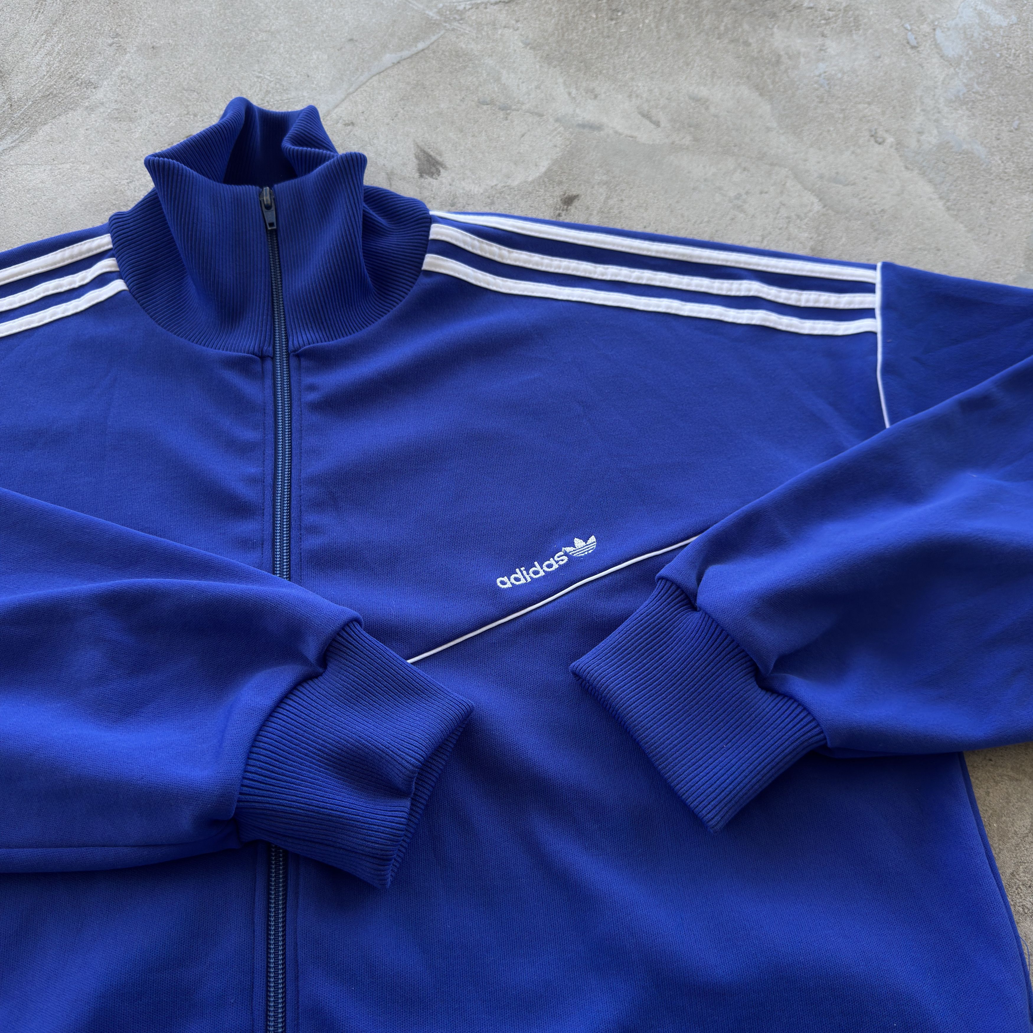 Adidas Vintage Adidas Blue Track Jacket Trefoil 3 Stripes XL Size US XL / EU 56 / 4 - 4 Thumbnail