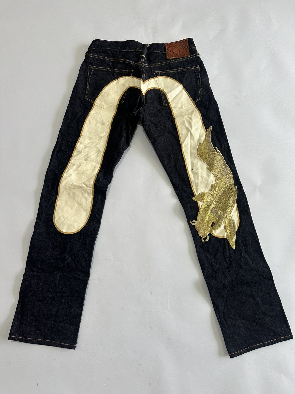 Evisu EVISU PAINTED DIACOCK JEAN SIZE 29X34 Size US 29 - 1 Thumbnail