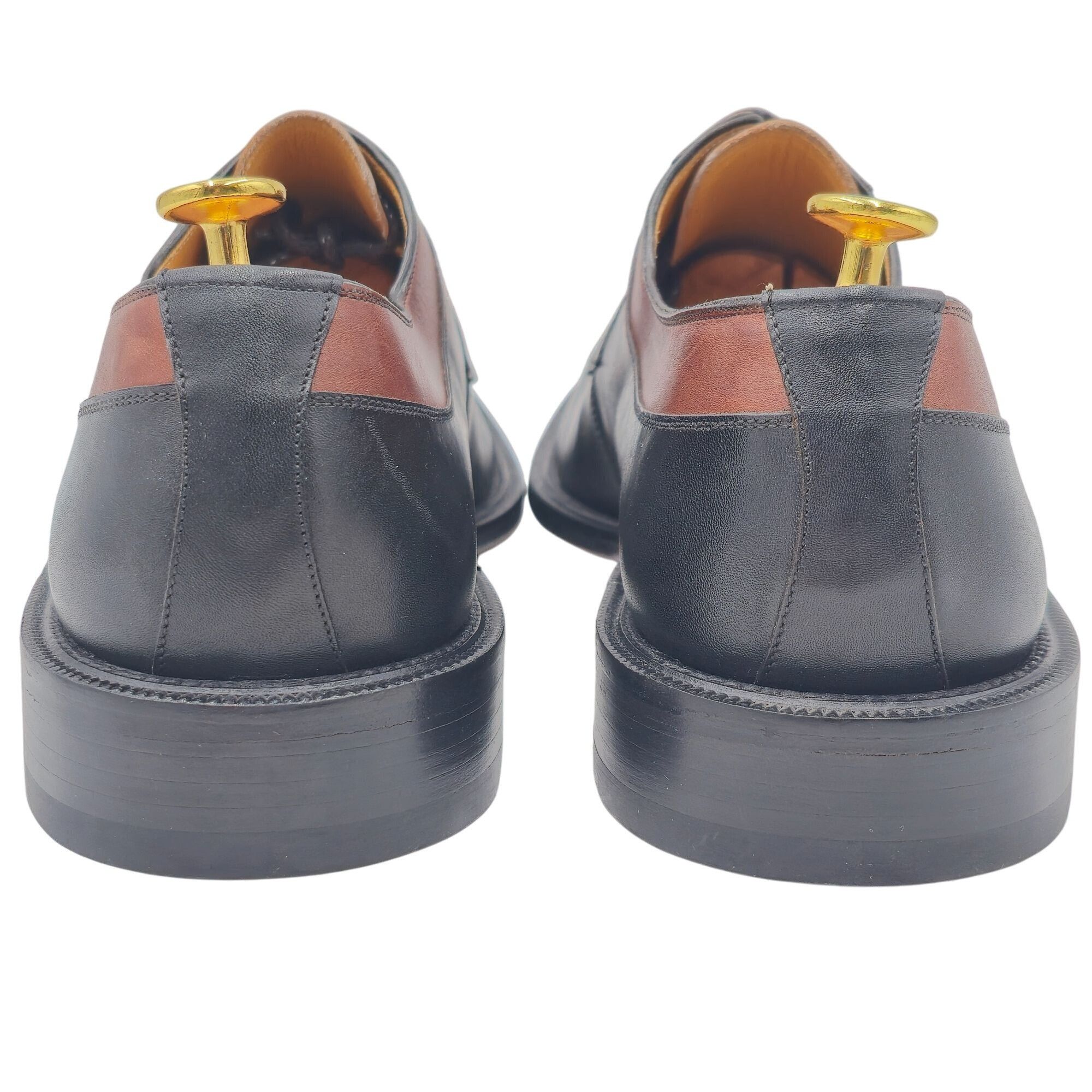 E.T. Wright E.T. Wright Mens 11.5 Black Brown Leather Dress Shoes Master Size US 11.5 / EU 44-45 - 6 Thumbnail