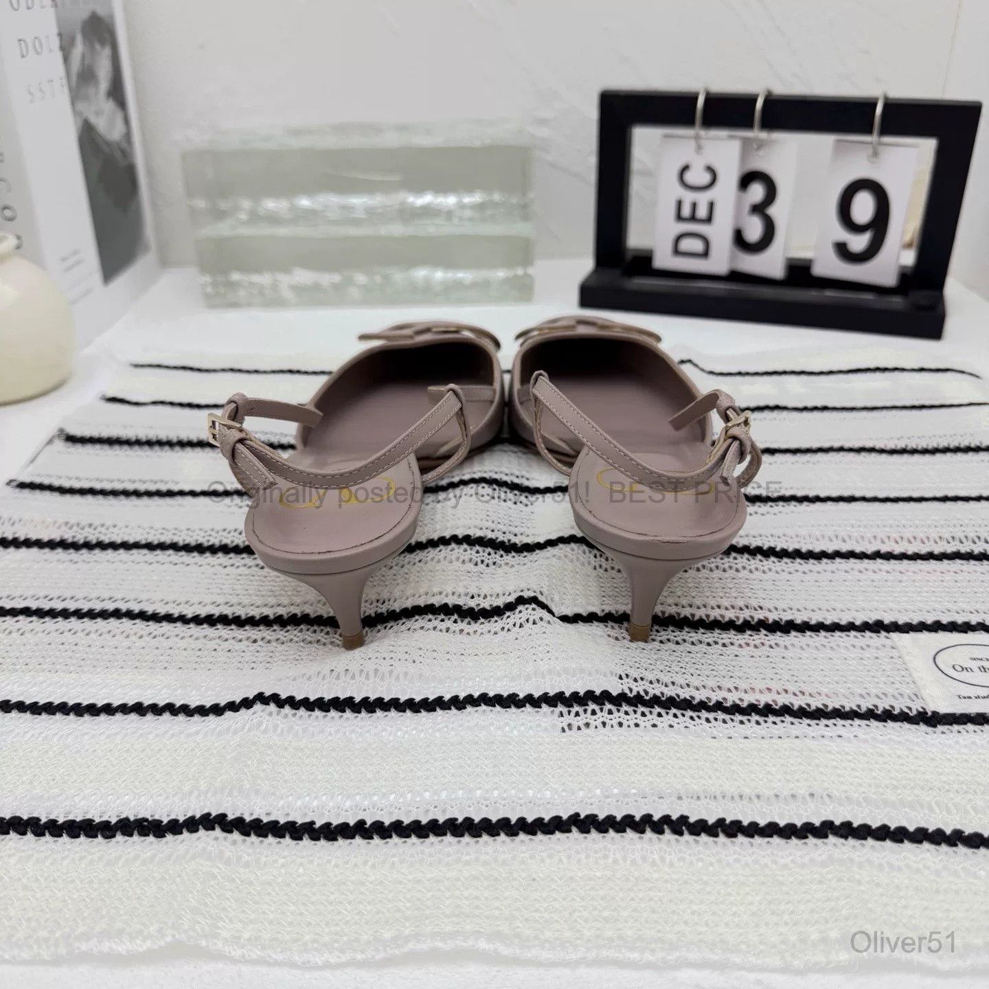 Valentino Valentino Cinnamon Pink Classic V Logo BFAJEFG466 Size US 5.5 / IT 35.5 - 4 Thumbnail