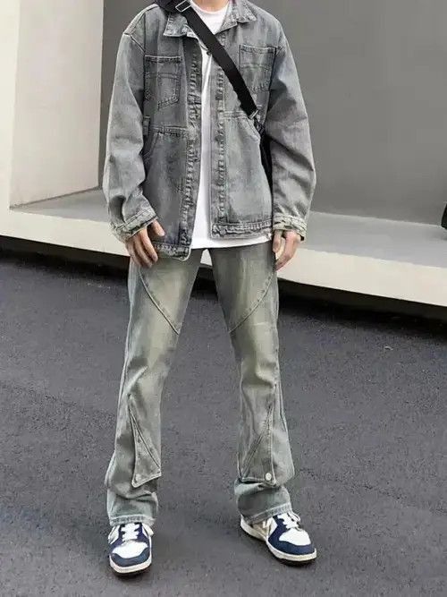 Japanese Brand Vintage washed distressed irregular strappy jeans Size US 32 / EU 48 - 5 Thumbnail