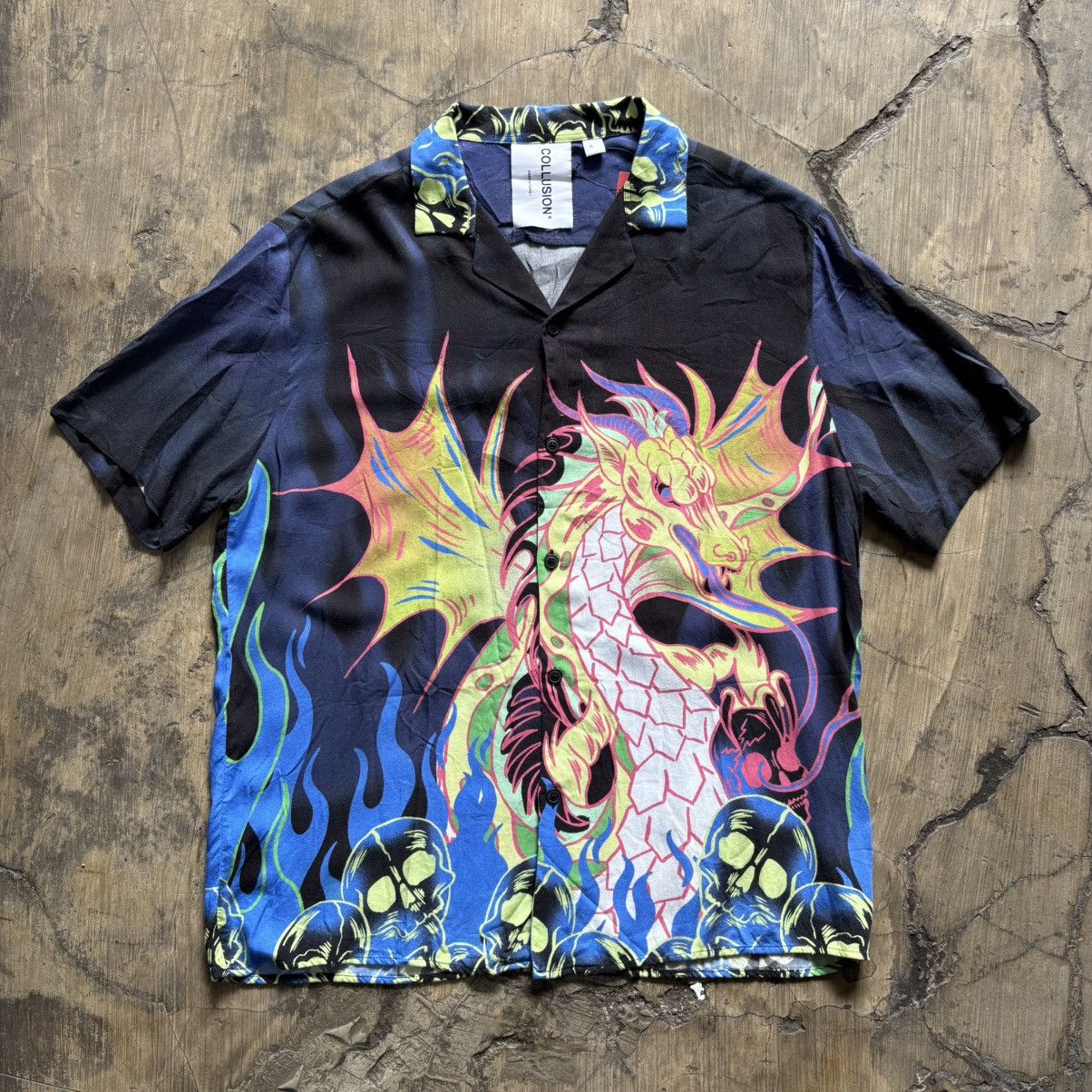Other Collusion Dragon skull hawaii shirt Size US XS / EU 42 / 0 - 2 Thumbnail
