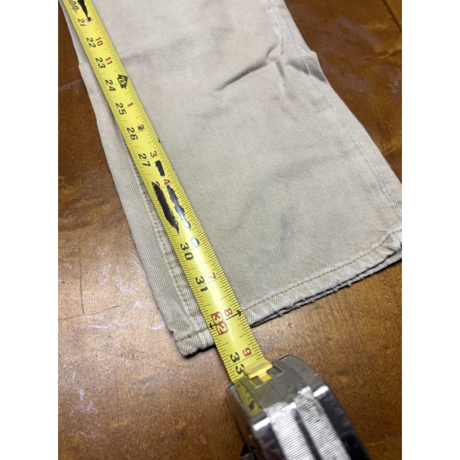 Lucky Brand Lucky Brand Jeans Mens 32x32 Tan 410 Athletic Slim Denim Pants Khaki 32x32 Pockets Regular Inseam 32 Jeans Type Hip Mens Size US 32 / EU 48 - 4 Thumbnail