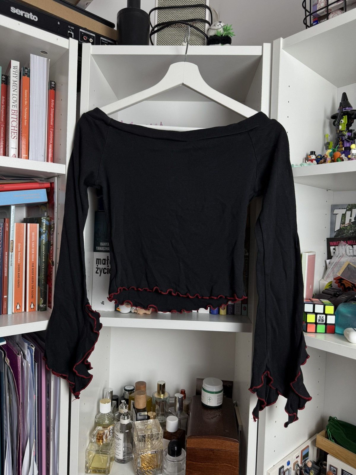 Japanese Brand Vintage y2k skull print avant-garde style crop top longsleeve Size XS / US 0-2 / IT 36-38 - 2 Thumbnail