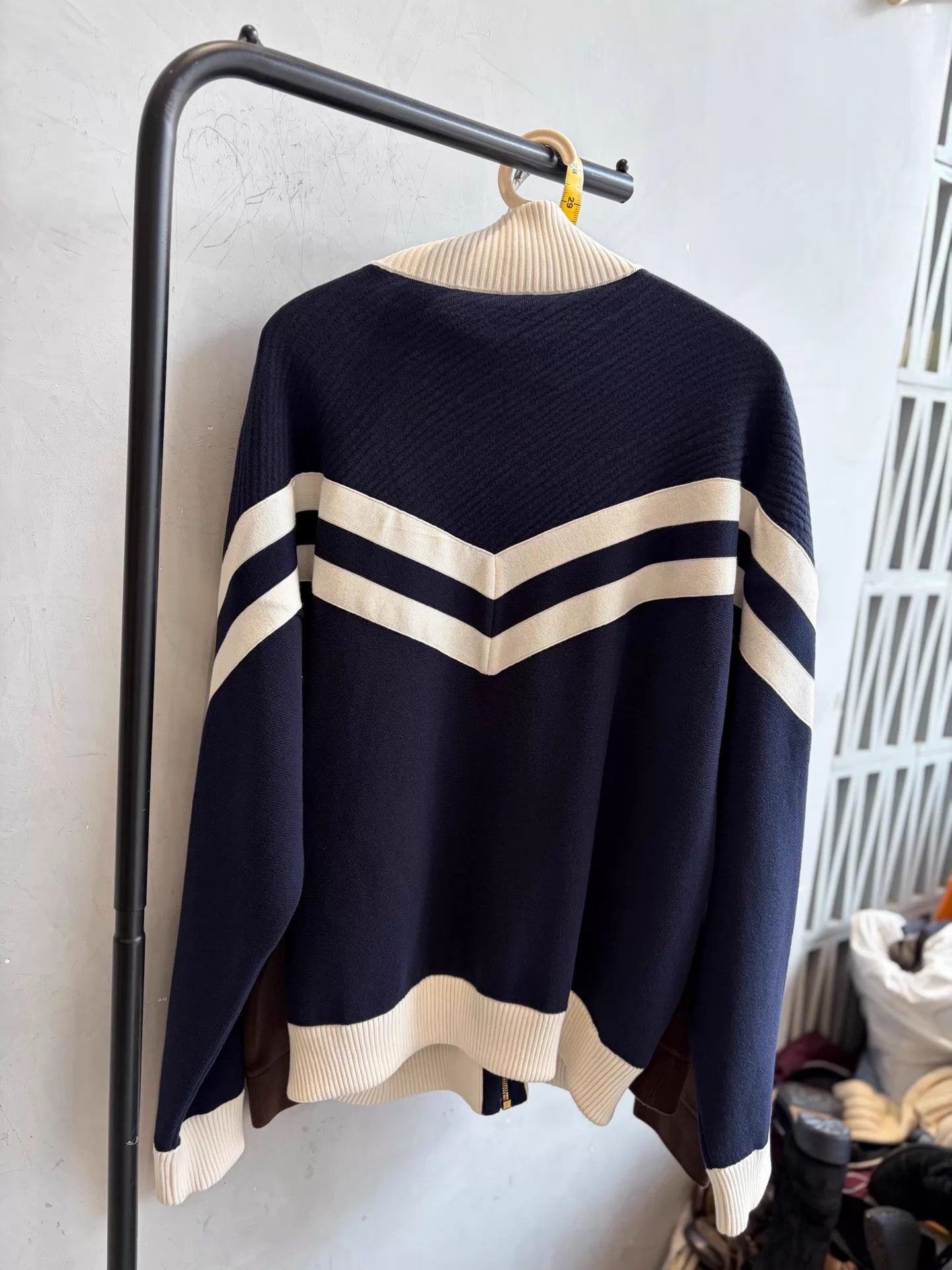 Louis Vuitton LV 25ss Embroidered Knit Blue & White Zip Unisex Jacket M Size US M / EU 48-50 / 2 - 6 Thumbnail