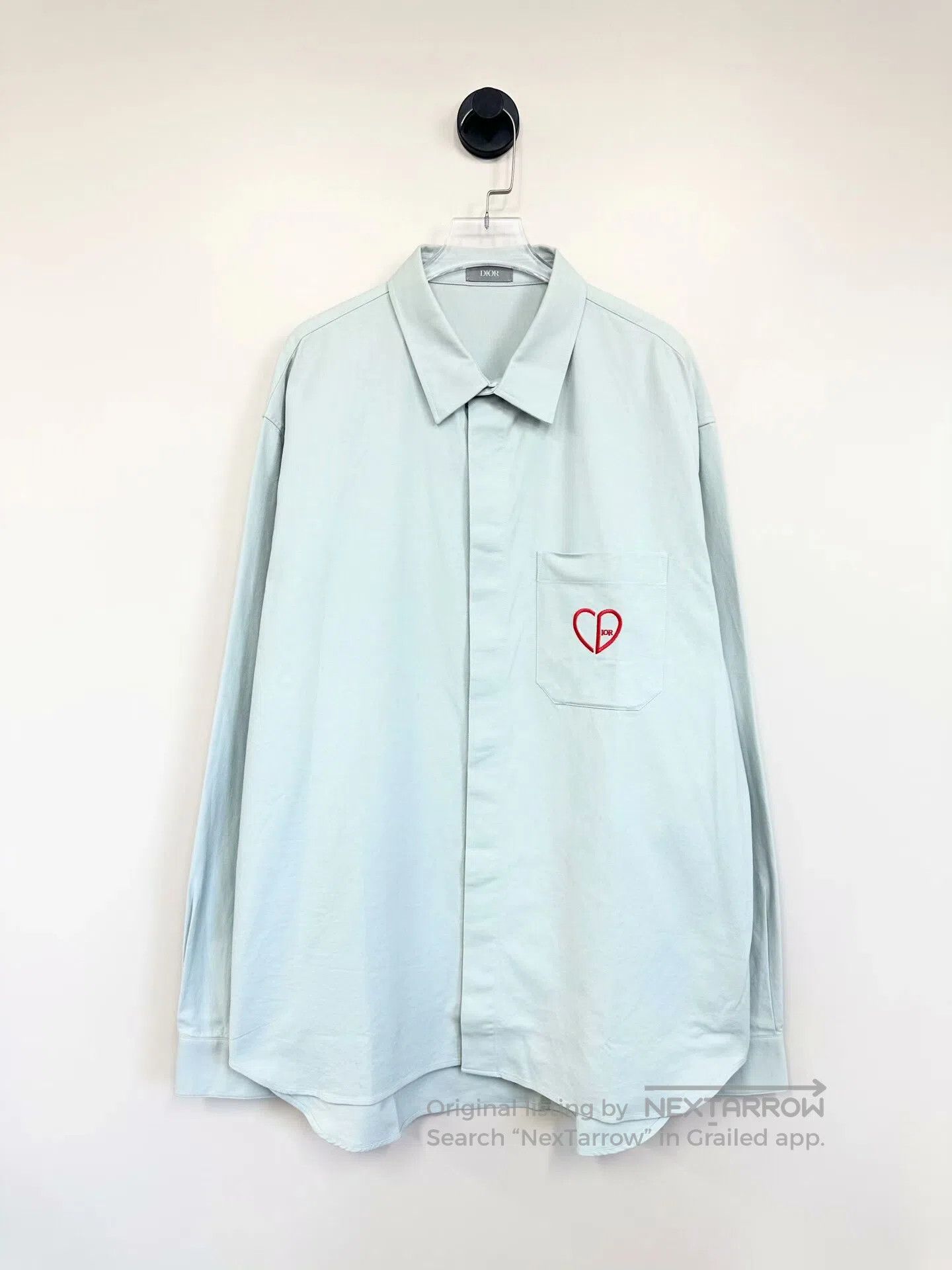 Dior Dior Grey Green Valentine's Day Heart Embroidered Logo Lon Size M / US 6-8 / IT 42-44 - 1 Thumbnail