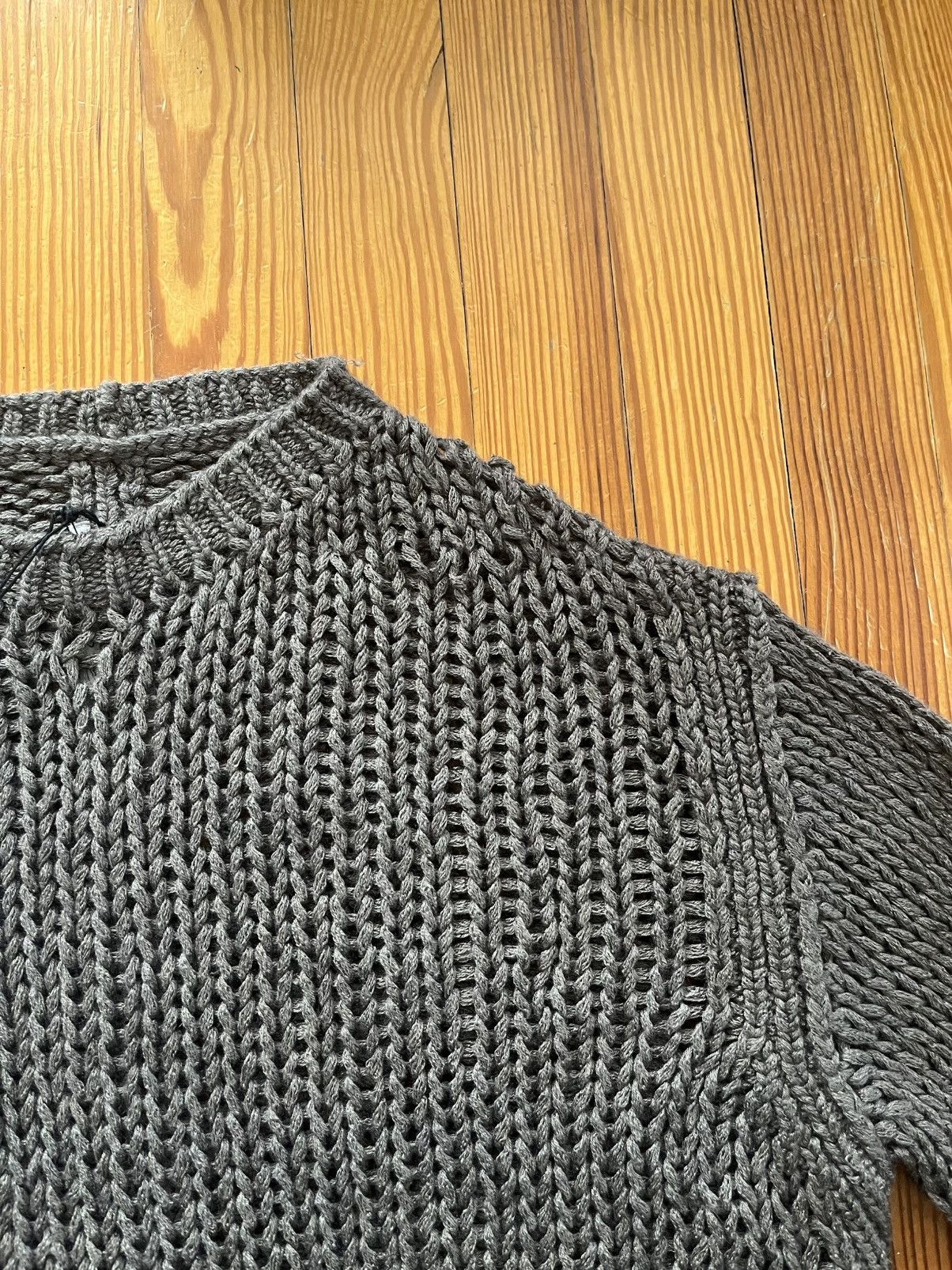 Rick Owens Rick Owens Las Palmas Open Knit Chunky Cashmere Sweater Dust Size US L / EU 52-54 / 3 - 6 Thumbnail