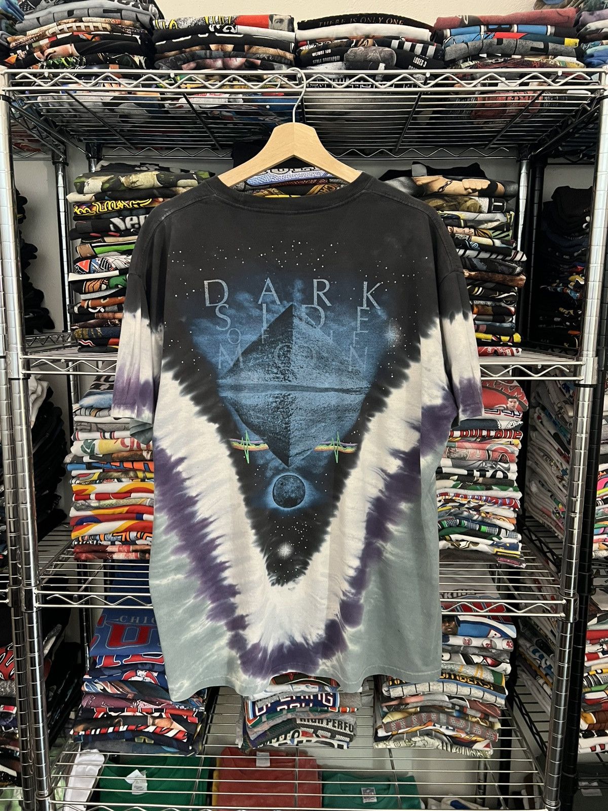 Liquid Blue 2000s Pink Floyd Dark Side of the Moon Tie Dye Band Tee Size US XL / EU 56 / 4 - 2 Thumbnail
