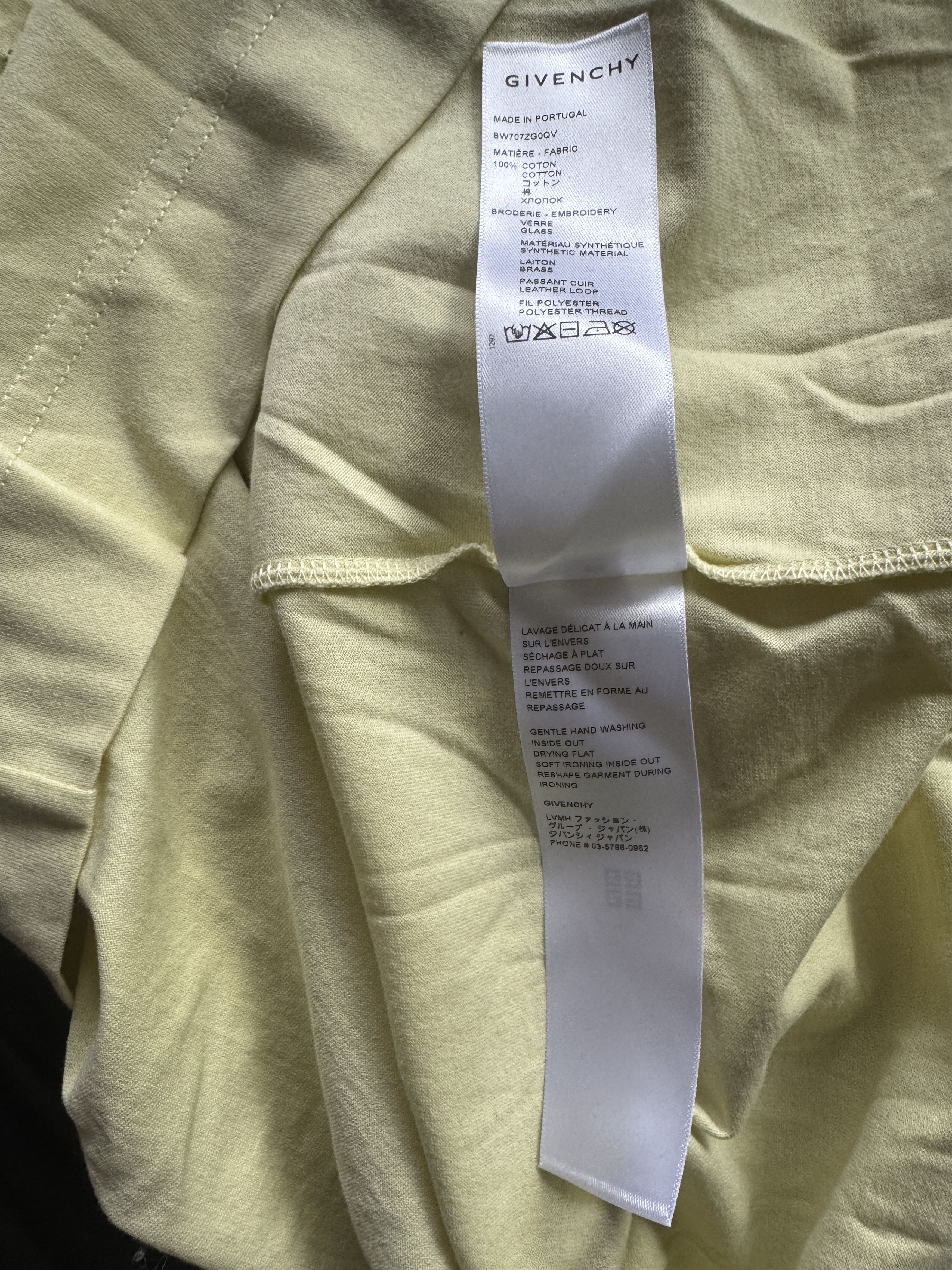 Givenchy Crystal Piercing Embellished Tee Lemonade Yellow Size US M / EU 48-50 / 2 - 13 Thumbnail