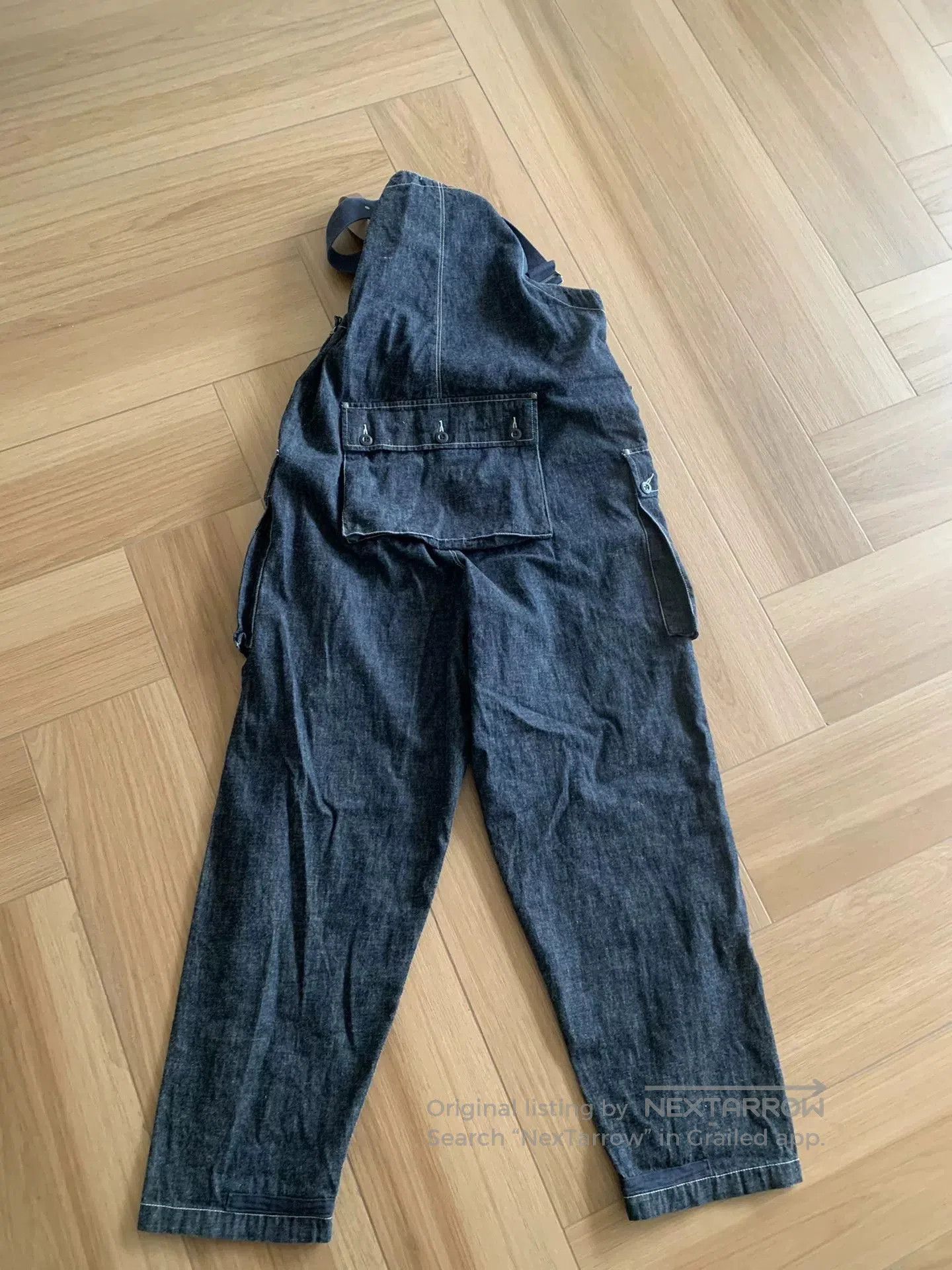 Nigel Cabourn aloha bon dance cropped pants in navy. Size US 34 / EU 50 - 2 Thumbnail