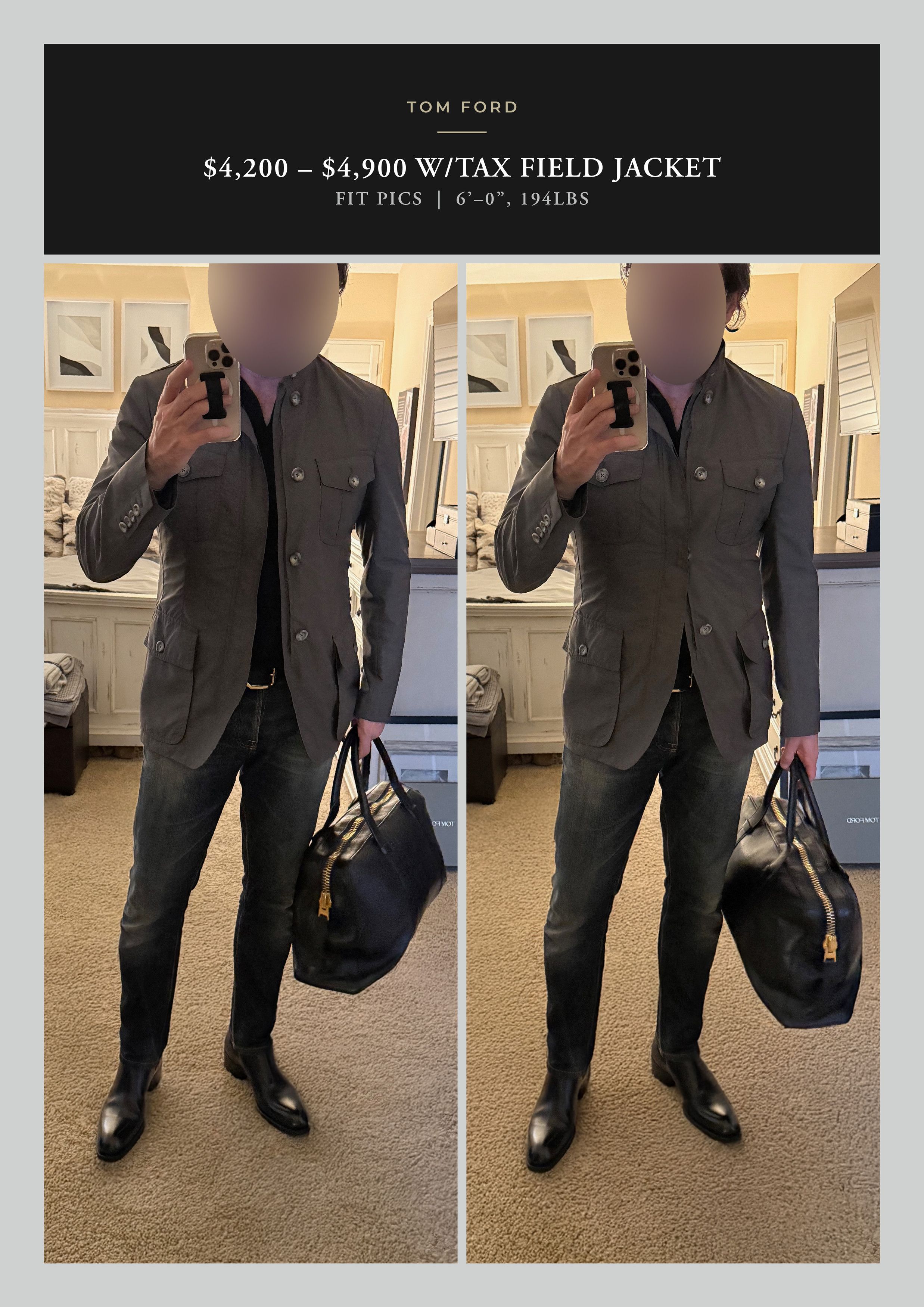 Tom Ford Effortless Cool Rare $4,200 w/tax New TOM FORD Field Jacket Size US M / EU 48-50 / 2 - 1 Thumbnail