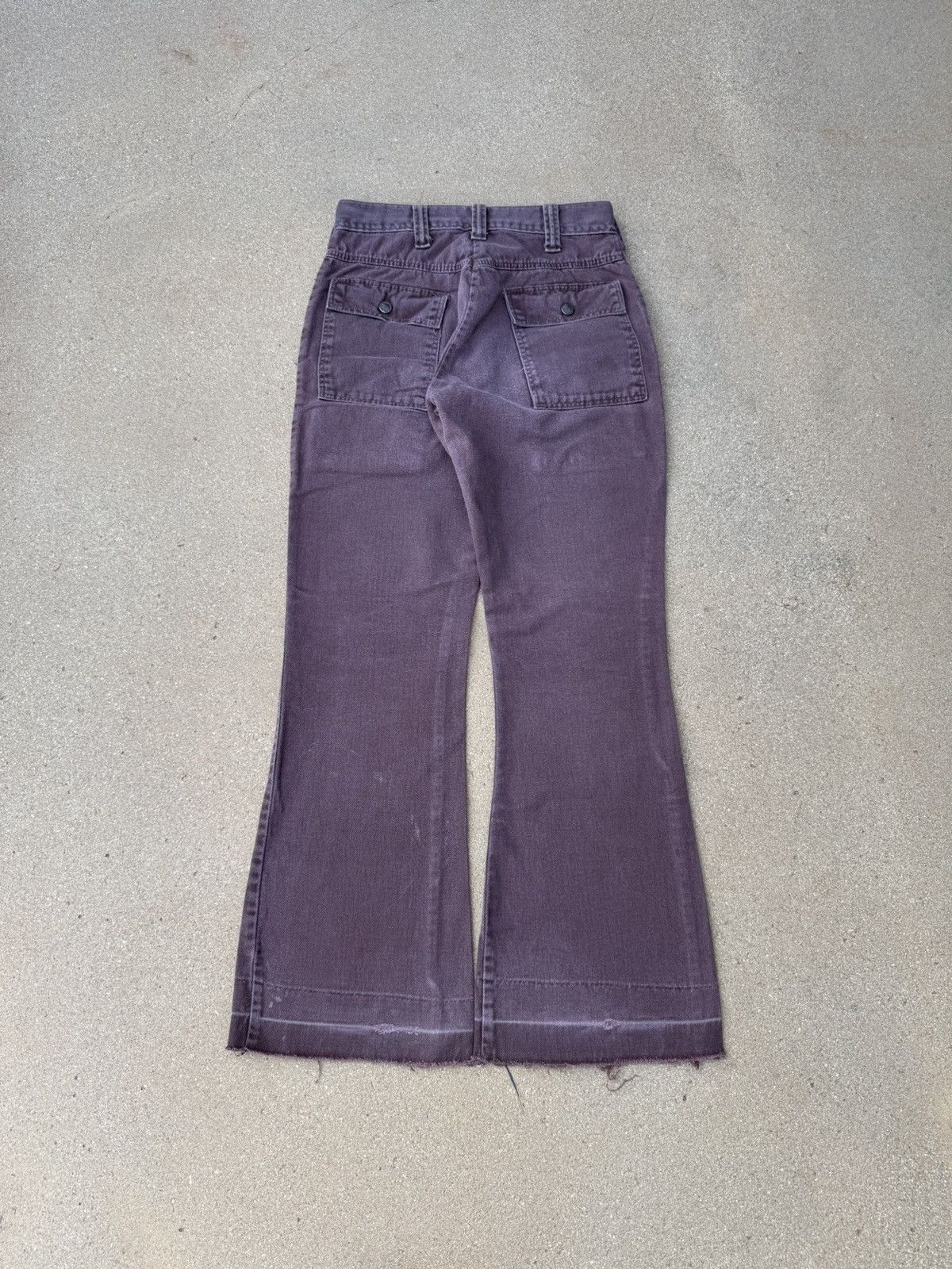 Levi's × Vintage Vtg 70’s Jc Penney Bellbottom Flare Brown Bush Pants 27x28 Size 27" / US 4 / IT 40 - 2 Thumbnail