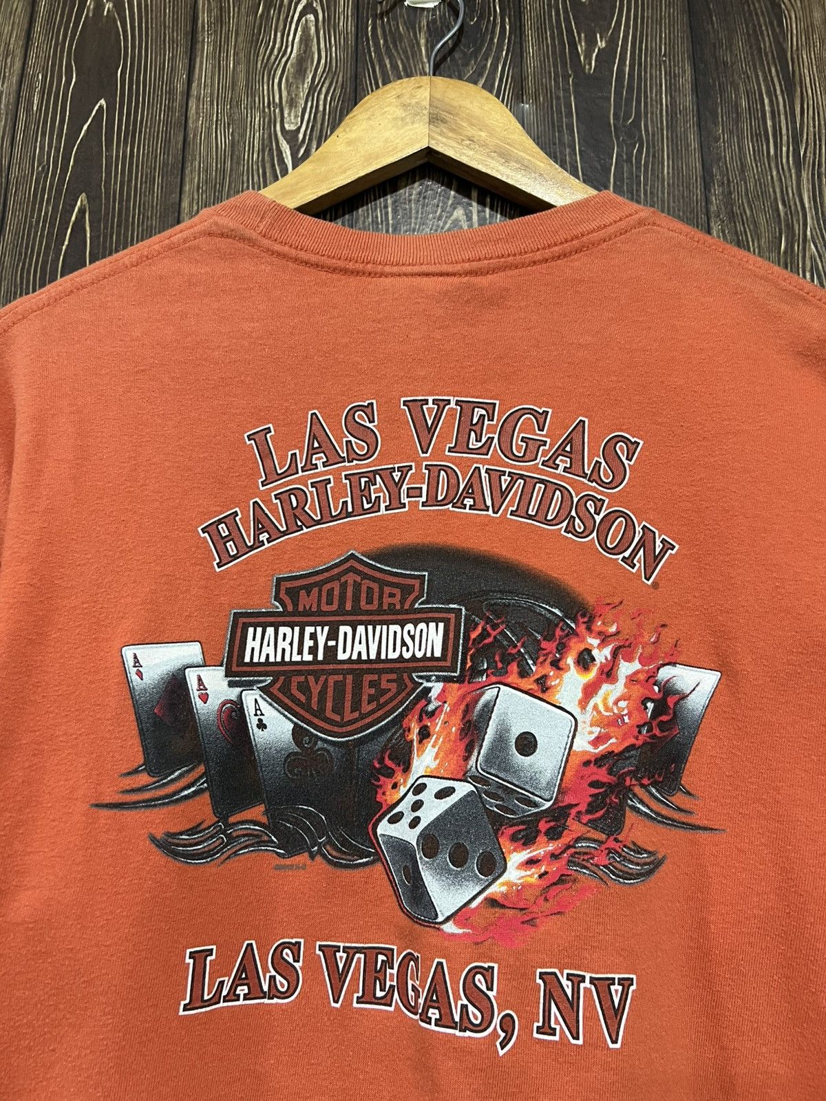 Harley Davidson Vintage Harley Davidson Dice Flame ‘Las Vegas’ Tshirt Size US L / EU 52-54 / 3 - 2 Thumbnail