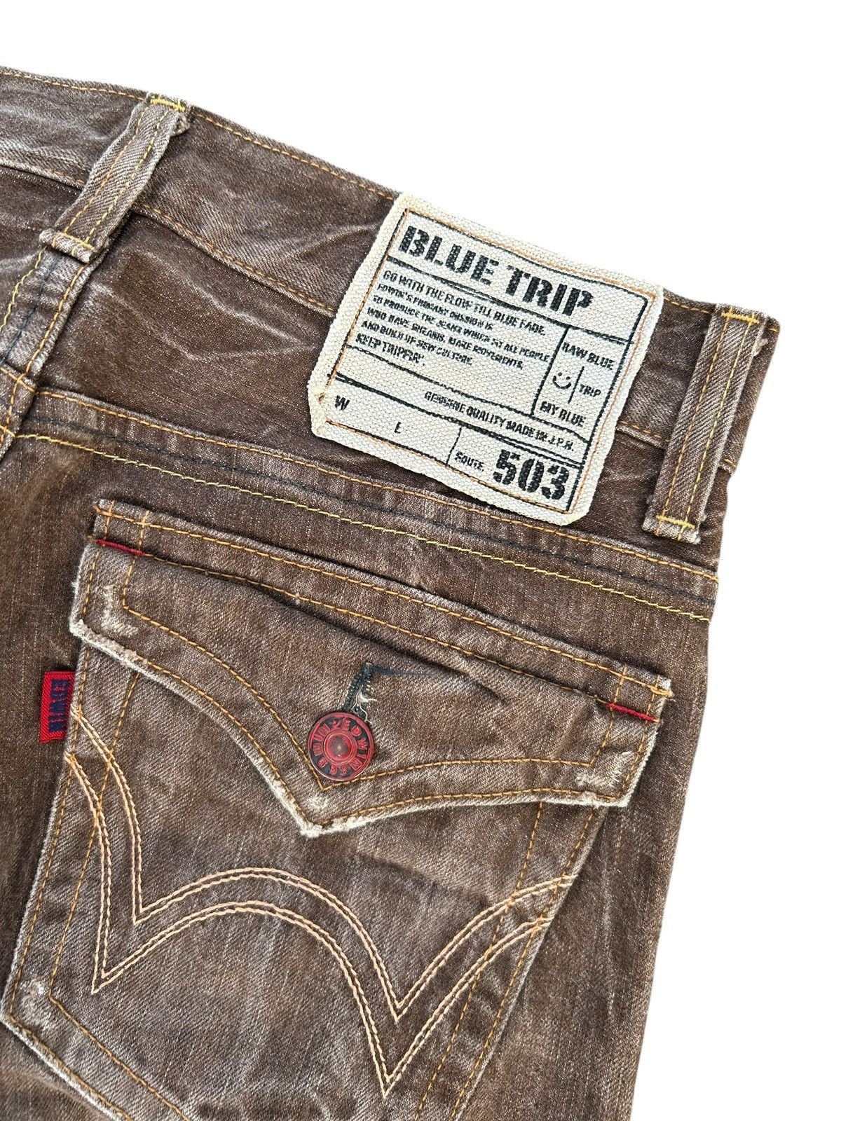 Japanese Brand × Kapital × Vintage Rusty Edwin Flare Distressed Japanese Denim Jeans Size US 31 - 6 Thumbnail