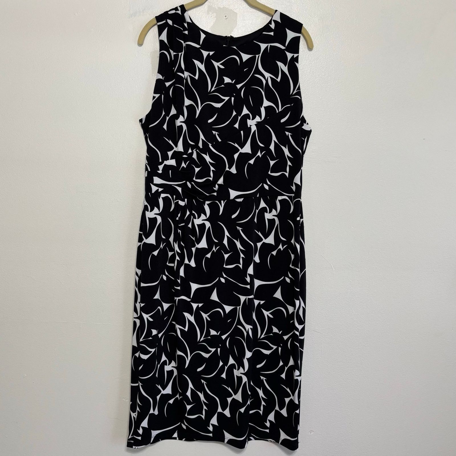 Other MSK Black White Abstract Print Sleeveless Sheath Dress 14 Size XL / US 12-14 / IT 48-50 - 1 Thumbnail