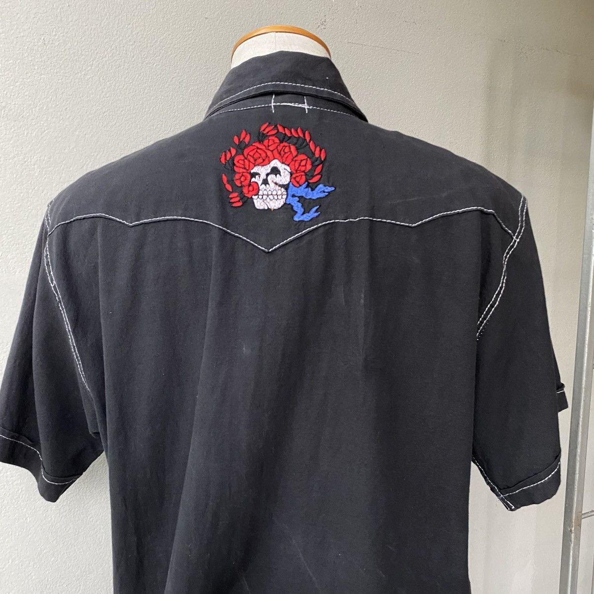 Grateful Dead GRATEFUL DEAD Black Rose Embroidered Western Shirt Size US XL / EU 56 / 4 - 14 Thumbnail