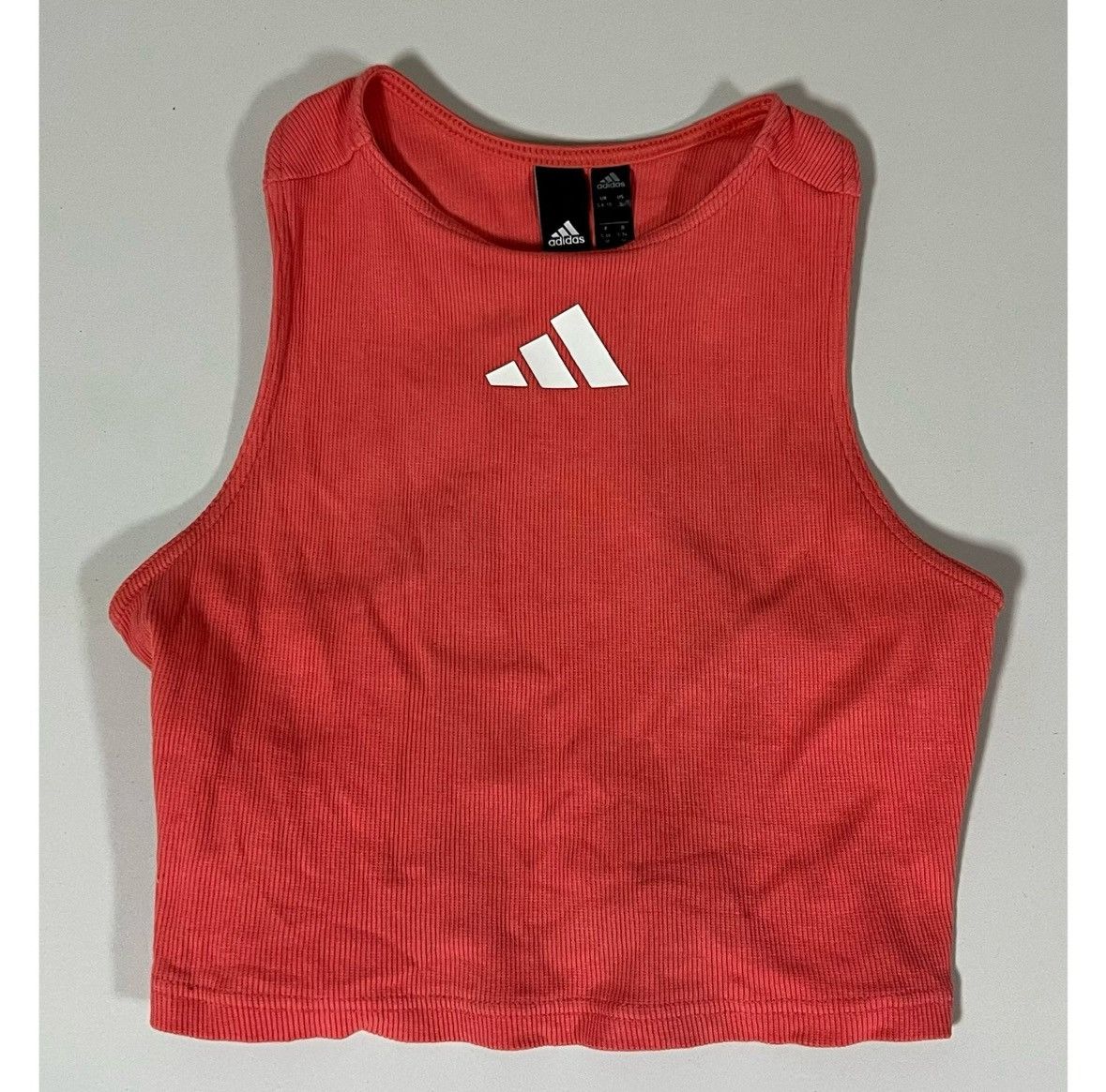 Adidas Adidas Pink Coral Logo Sports Bra Crop Top Shirt Size S 🪸 Size S / US 4 / IT 40 - 2 Thumbnail