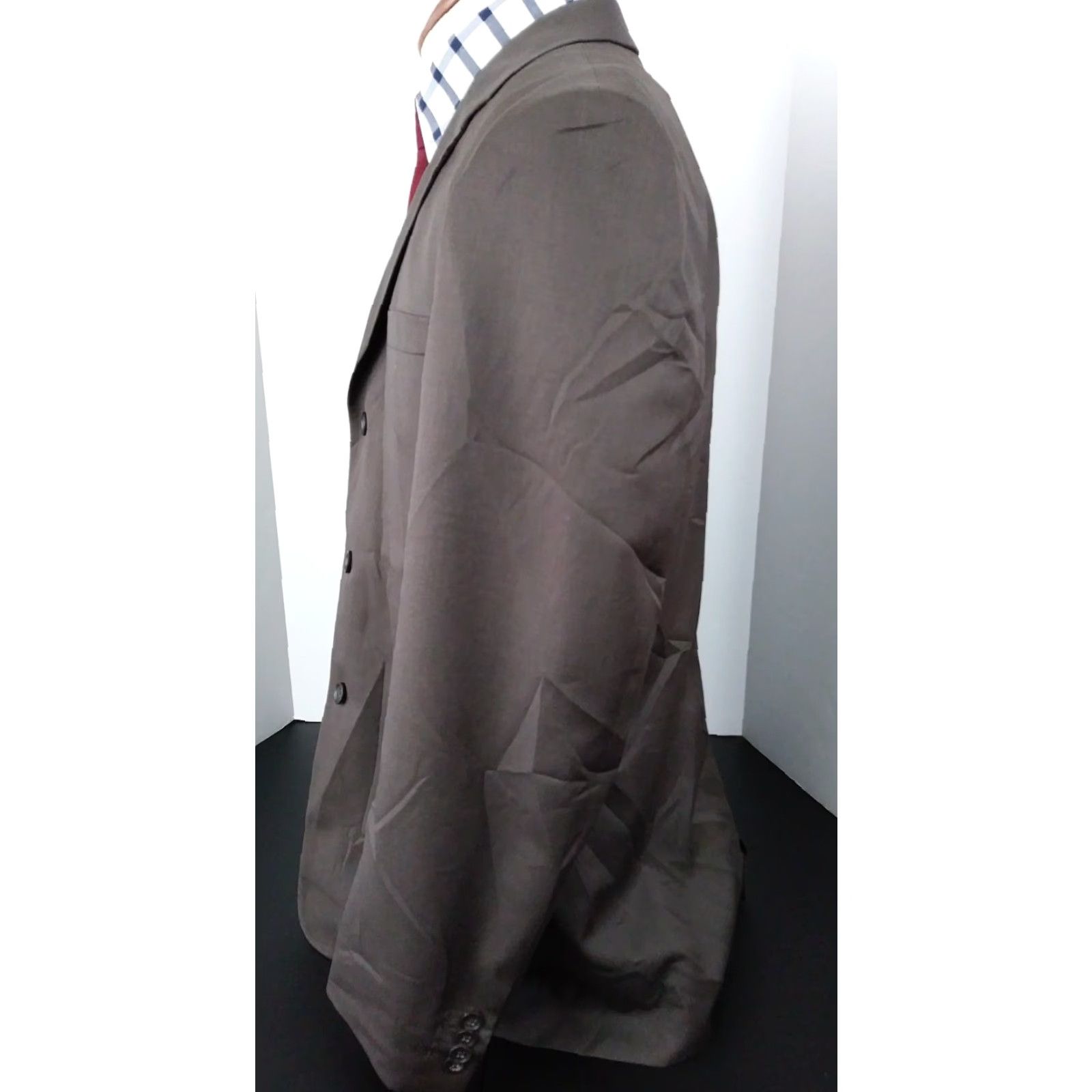 Banana Republic Banana Republic Blazer Mens 42R Brown Three-Button Single Vent Wool Jacket Coat Size 42R - 3 Thumbnail