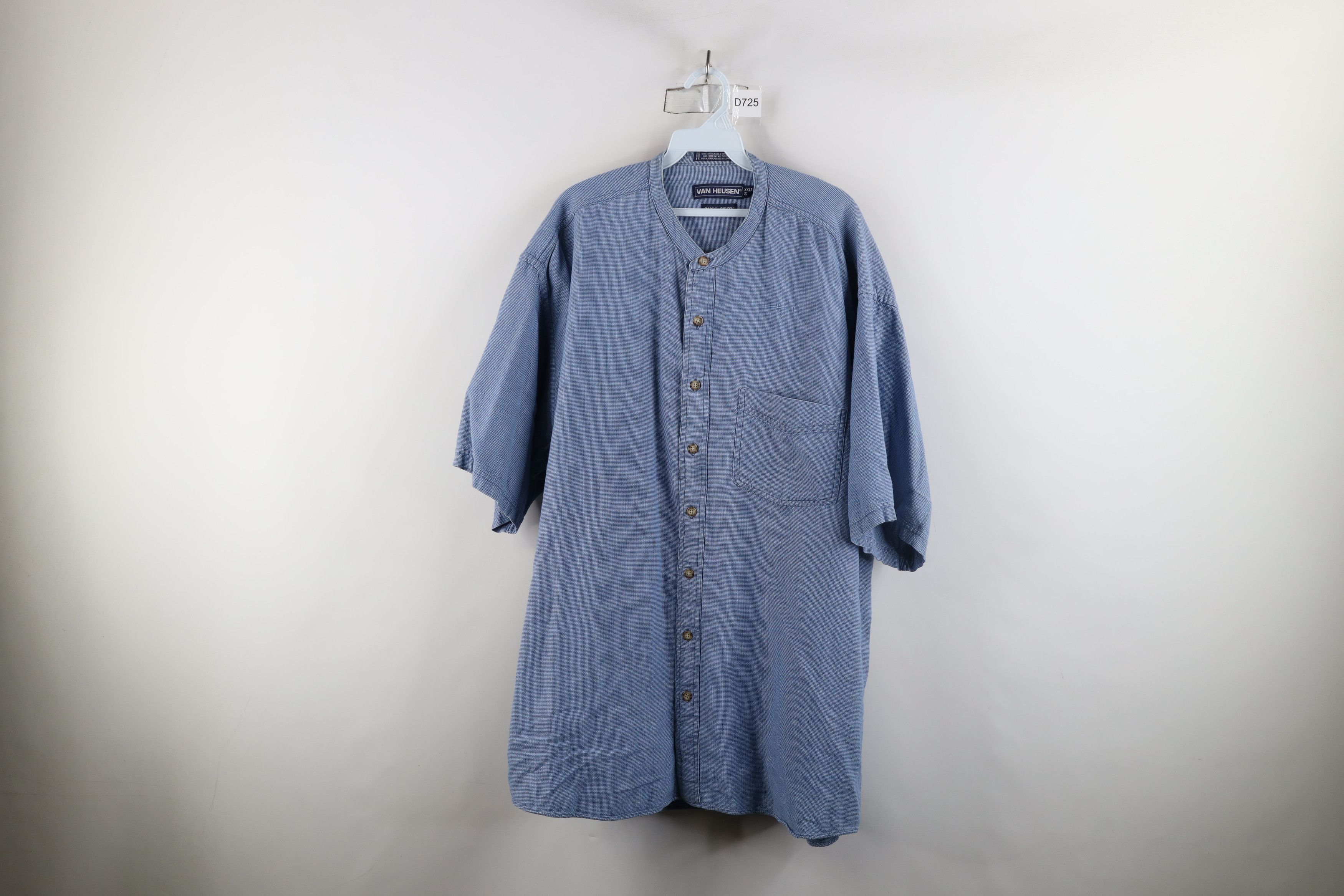 Vintage Vintage 90s Streetwear Band Collar Short Sleeve Button Shirt Size US XXL / EU 58 / 5 - 1 Thumbnail
