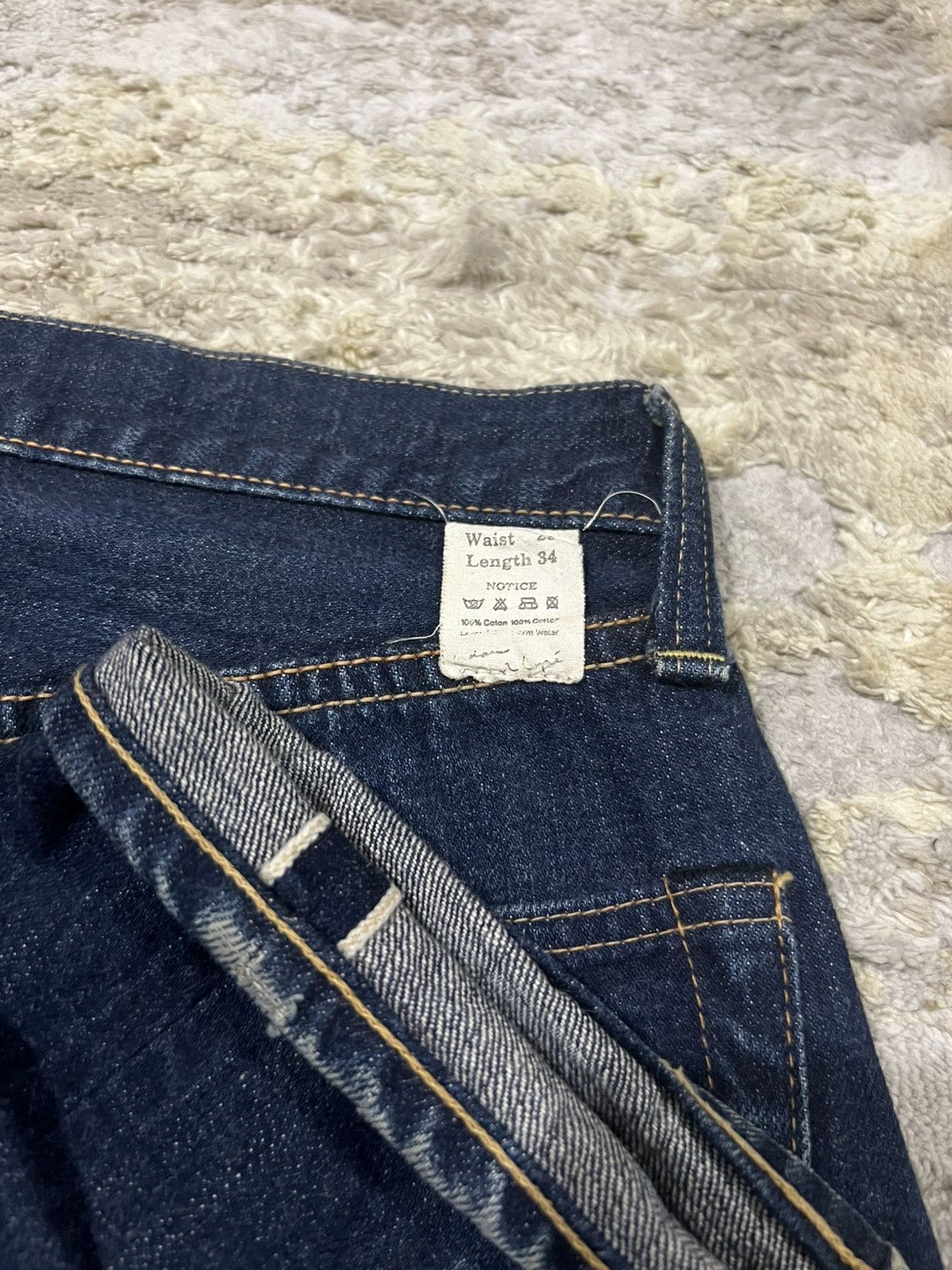 Oni Vintage Adam Et Rope 12oz Indigo Selvaged Denim Regular 501 Size US 28 / EU 44 - 9 Thumbnail